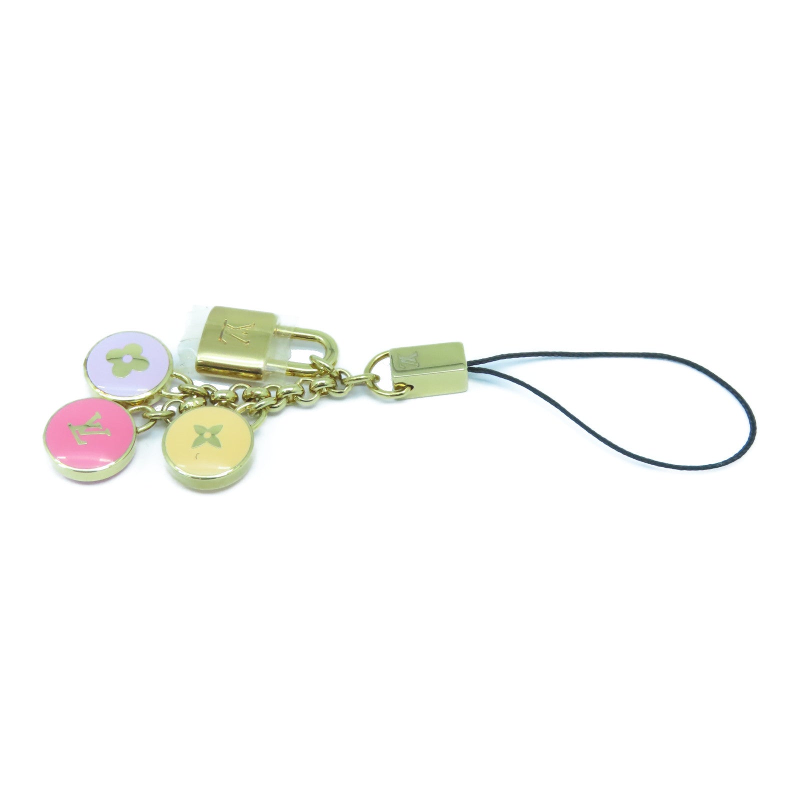 LOUIS VUITTON PVC/金屬Phone Charm電話繩金色/彩色