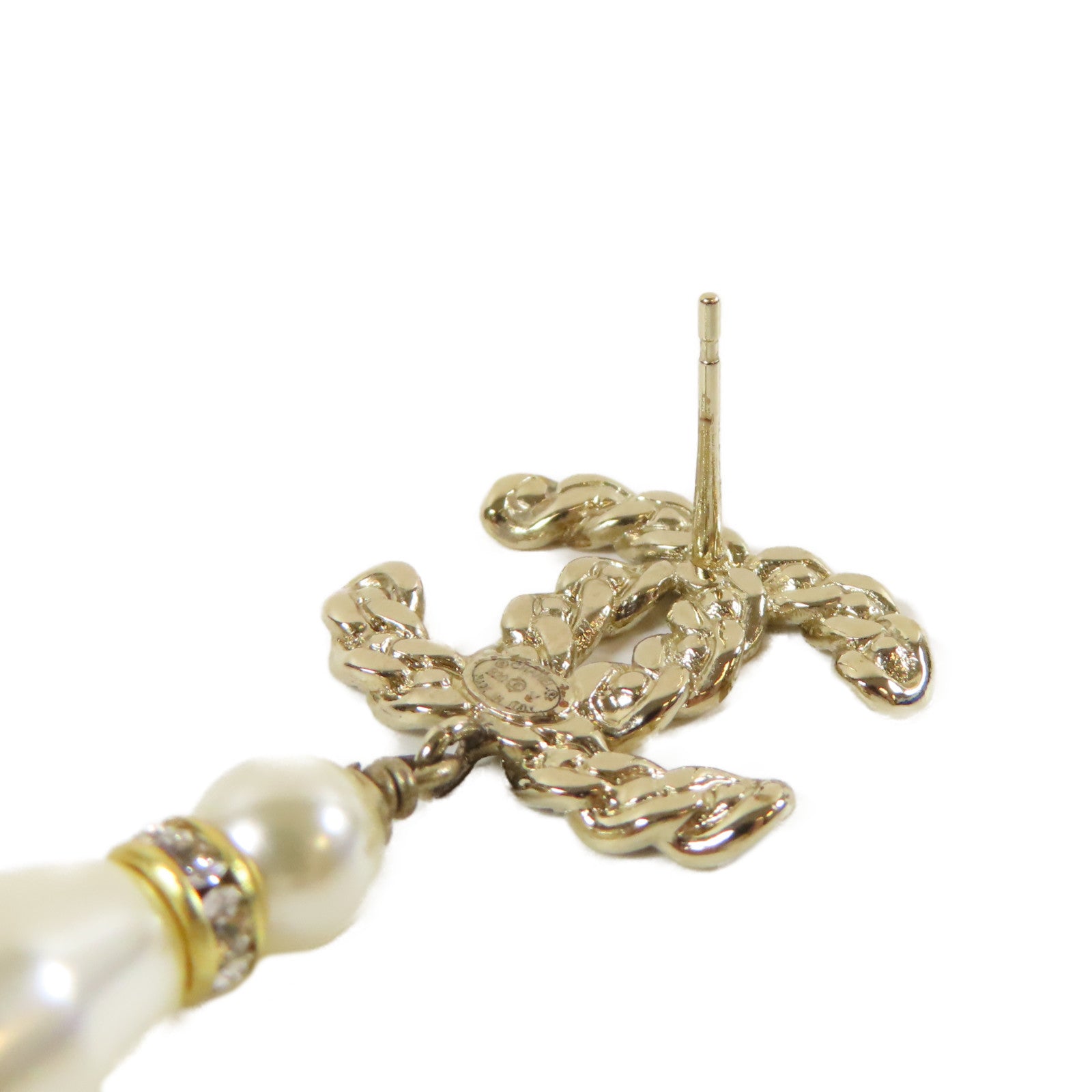 CHANEL 金屬/水晶Earrings耳環金色