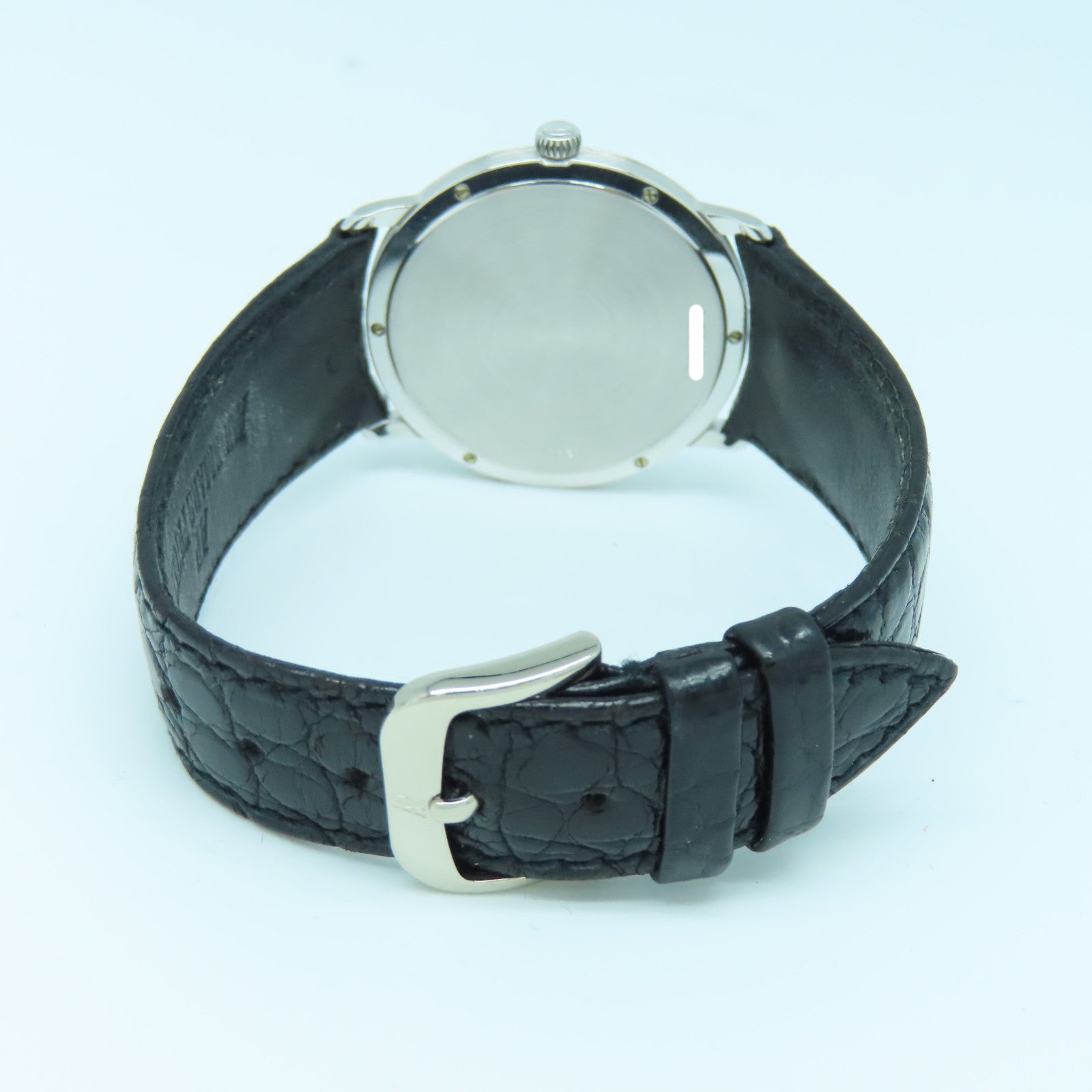 AUDEMARS PIGUET Jules Audemars 18K White Gold/Leather Watch with Manual Movement Blue/Black