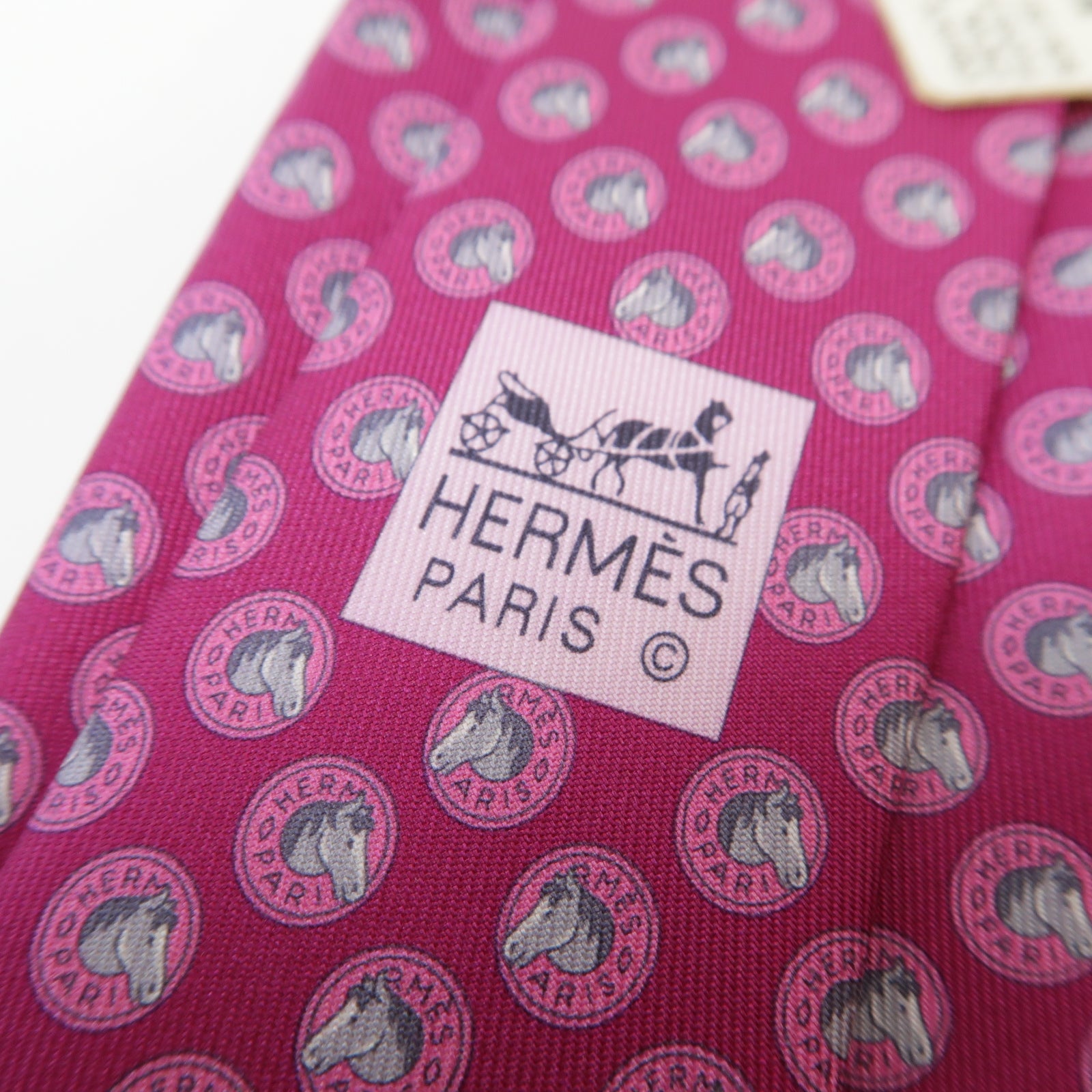 HERMES 絲質Tie領帶紫色