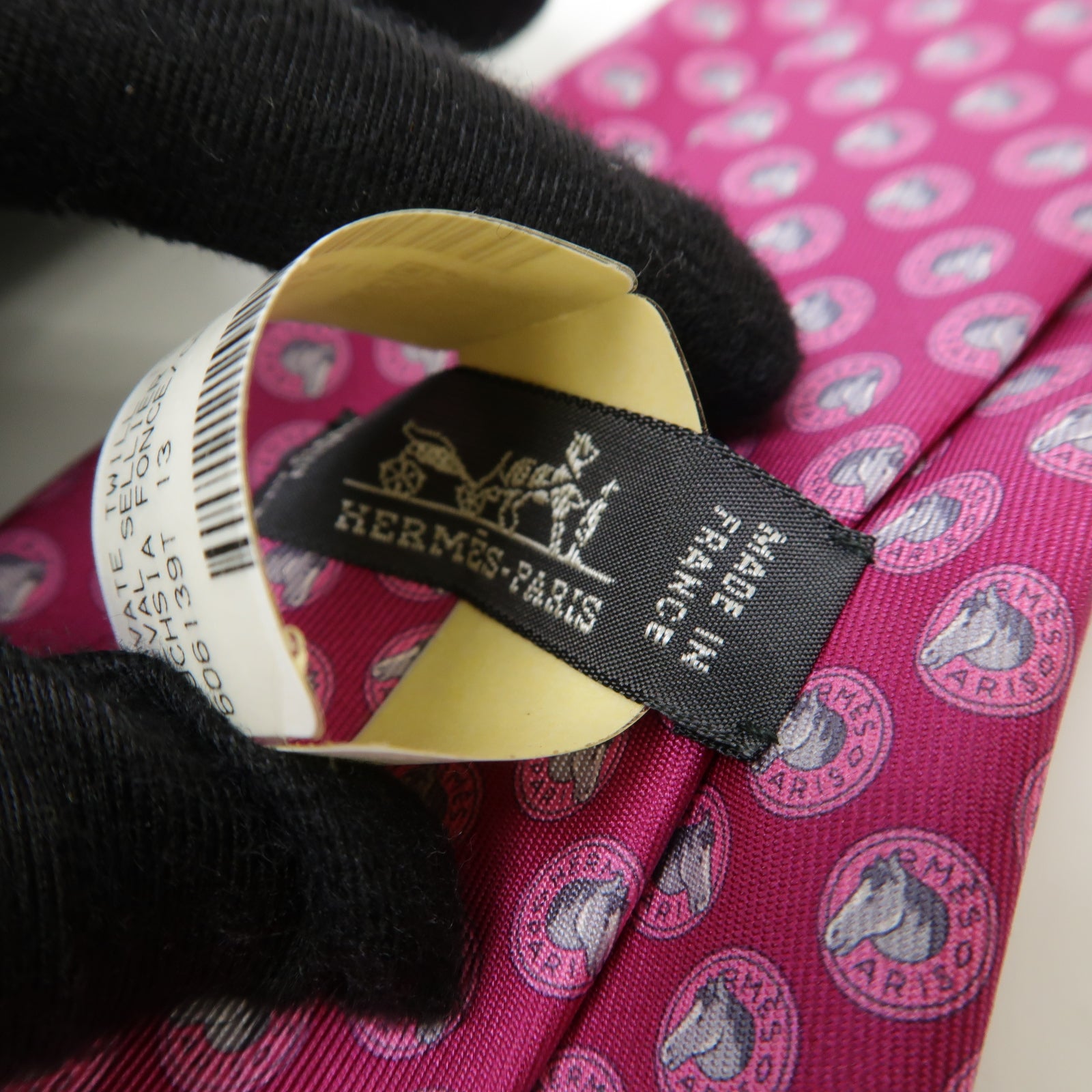 HERMES 絲質Tie領帶紫色