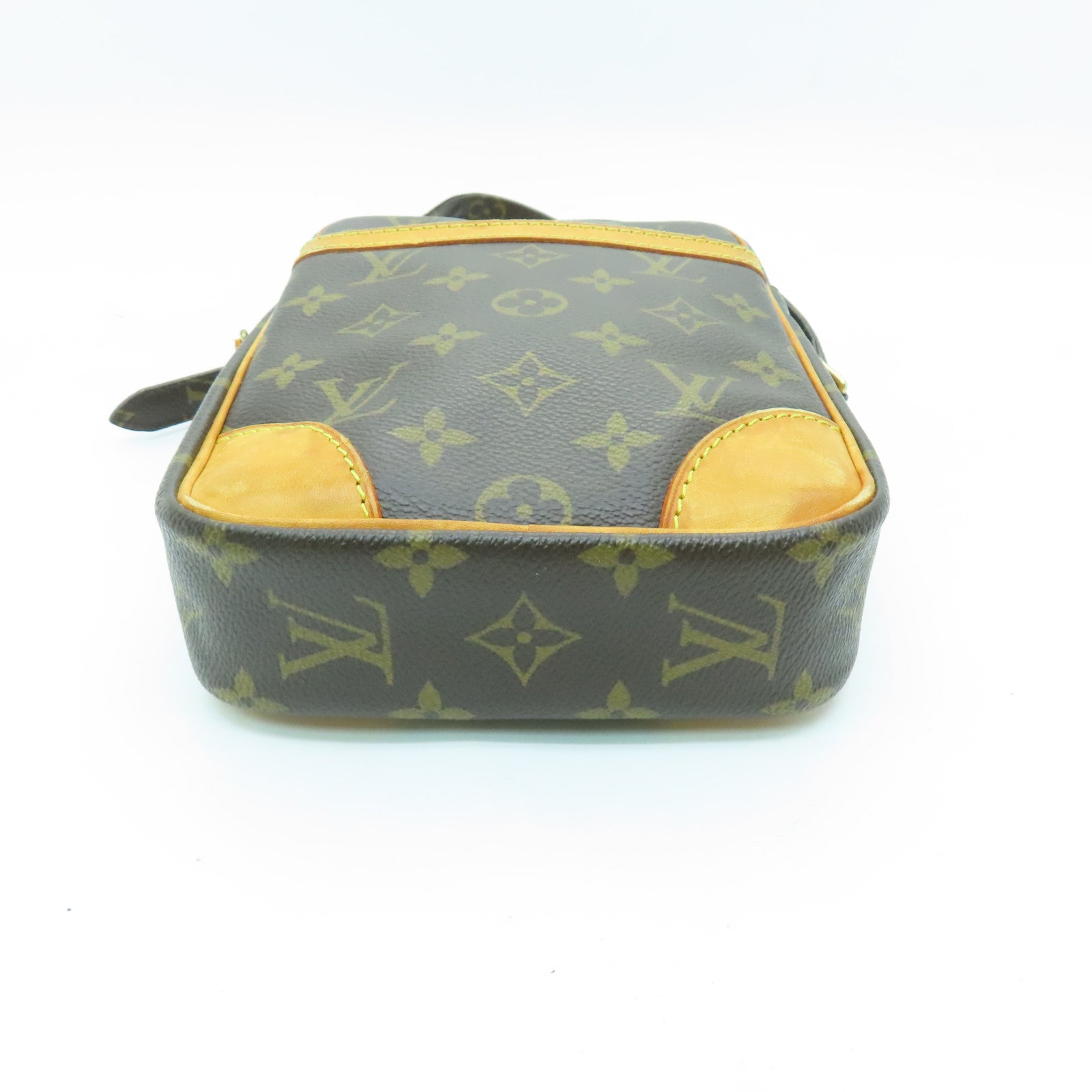 LOUIS VUITTON Monogram Danube Gold Buckle Shoulder Bag Brown