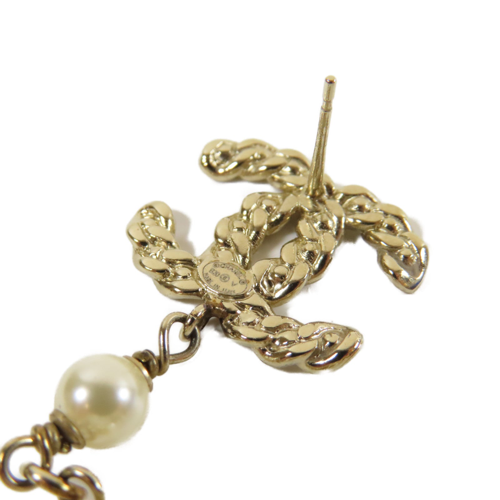CHANEL 金屬/水晶Earrings耳環金色