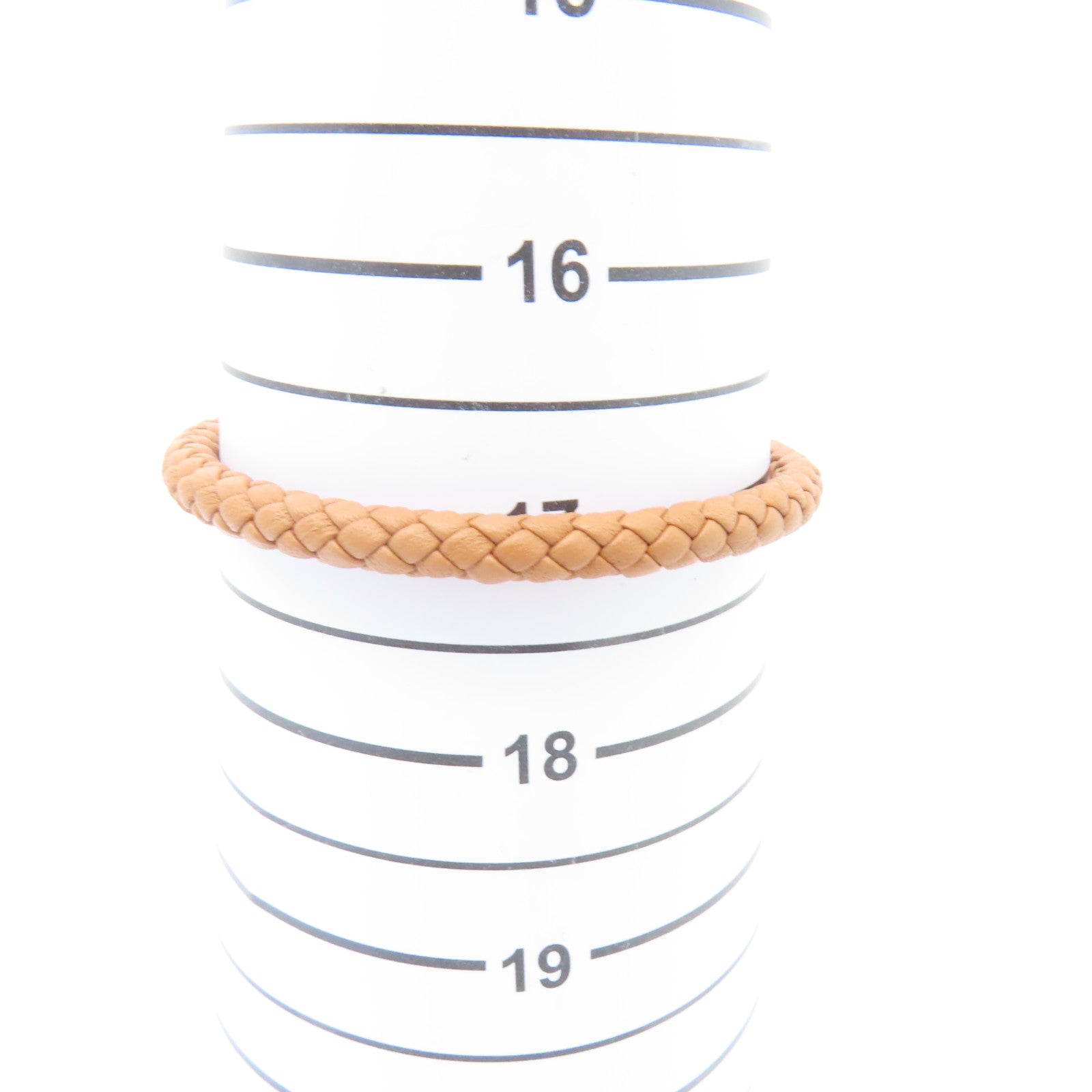 HERMES Swift皮革Jumbo H Bracelet銀扣手鐲啡色