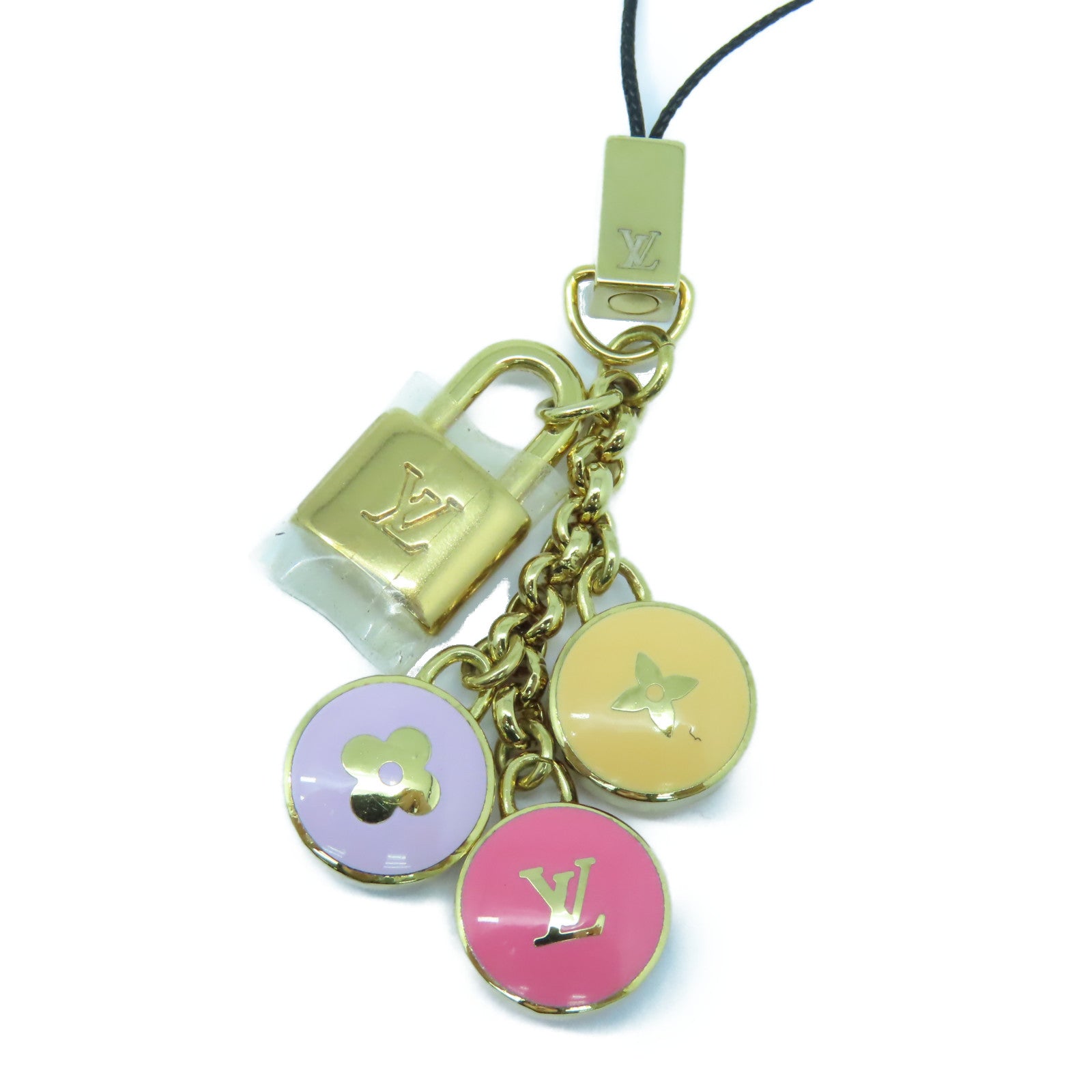 LOUIS VUITTON PVC/金屬Phone Charm電話繩金色/彩色