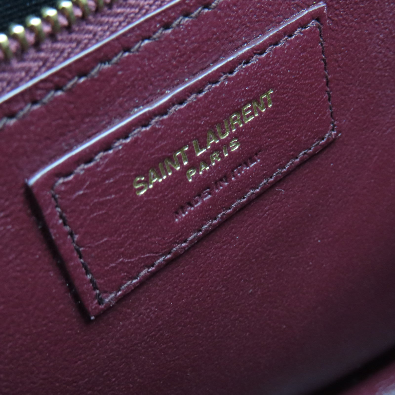 YVES SAINT LAURENT 牛皮皮革Shoulder Bag肩背袋軍綠色