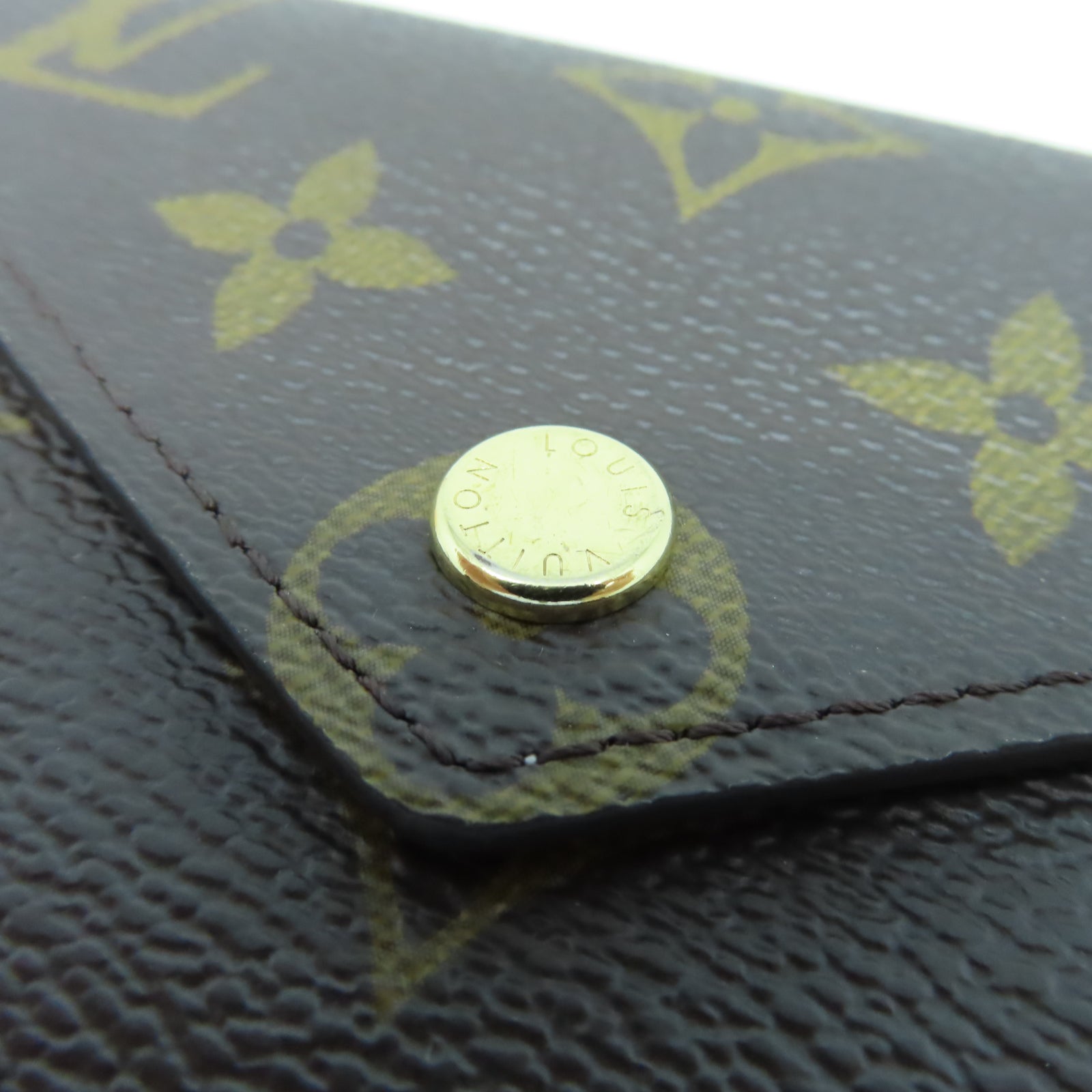 LOUIS VUITTON Monogram Victorine金扣錢包啡色/粉紅色