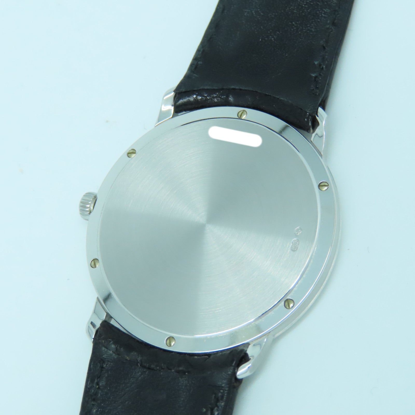AUDEMARS PIGUET Jules Audemars 18K White Gold/Leather Watch with Manual Movement Blue/Black