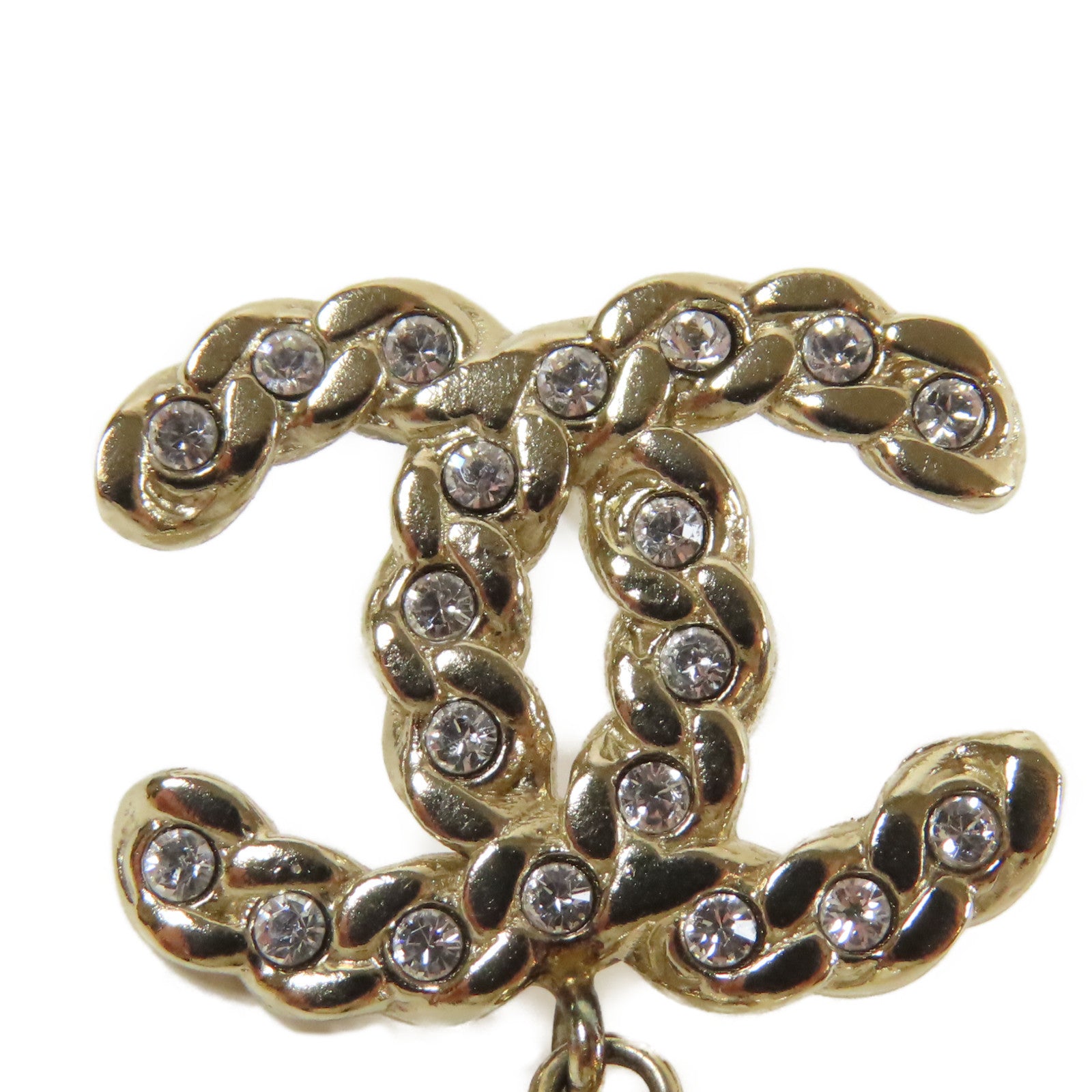 CHANEL 金屬/水晶Earrings耳環金色