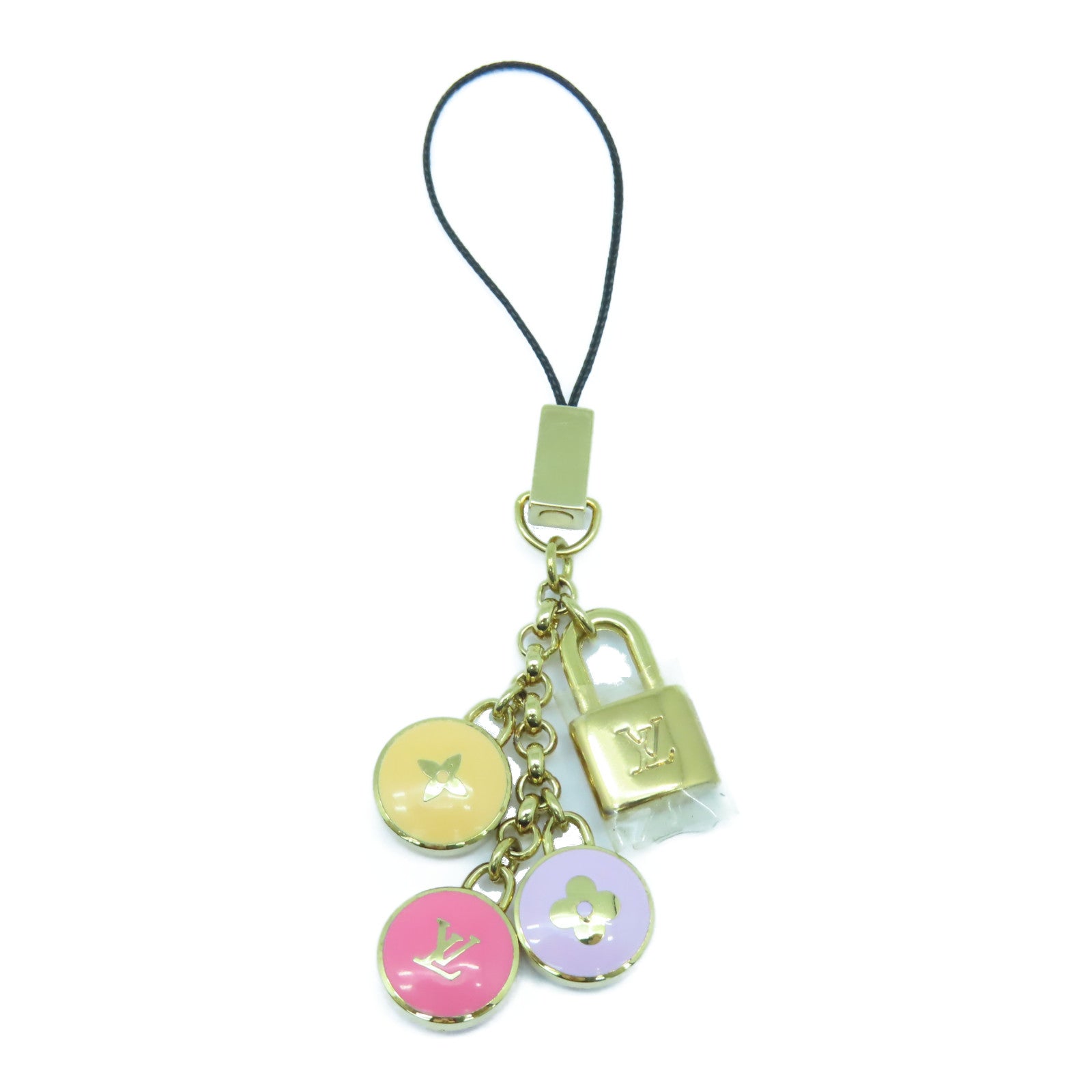 LOUIS VUITTON PVC/金屬Phone Charm電話繩金色/彩色