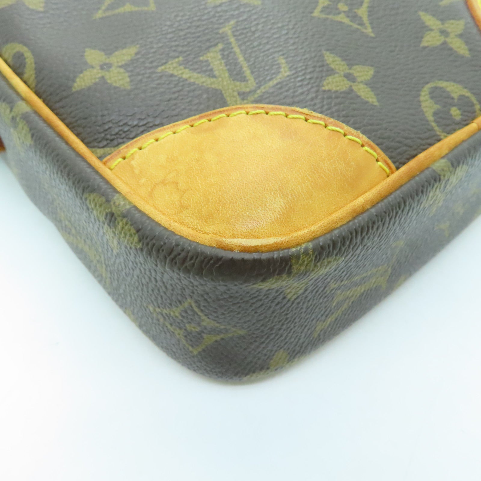 LOUIS VUITTON Monogram Danube Gold Buckle Shoulder Bag Brown