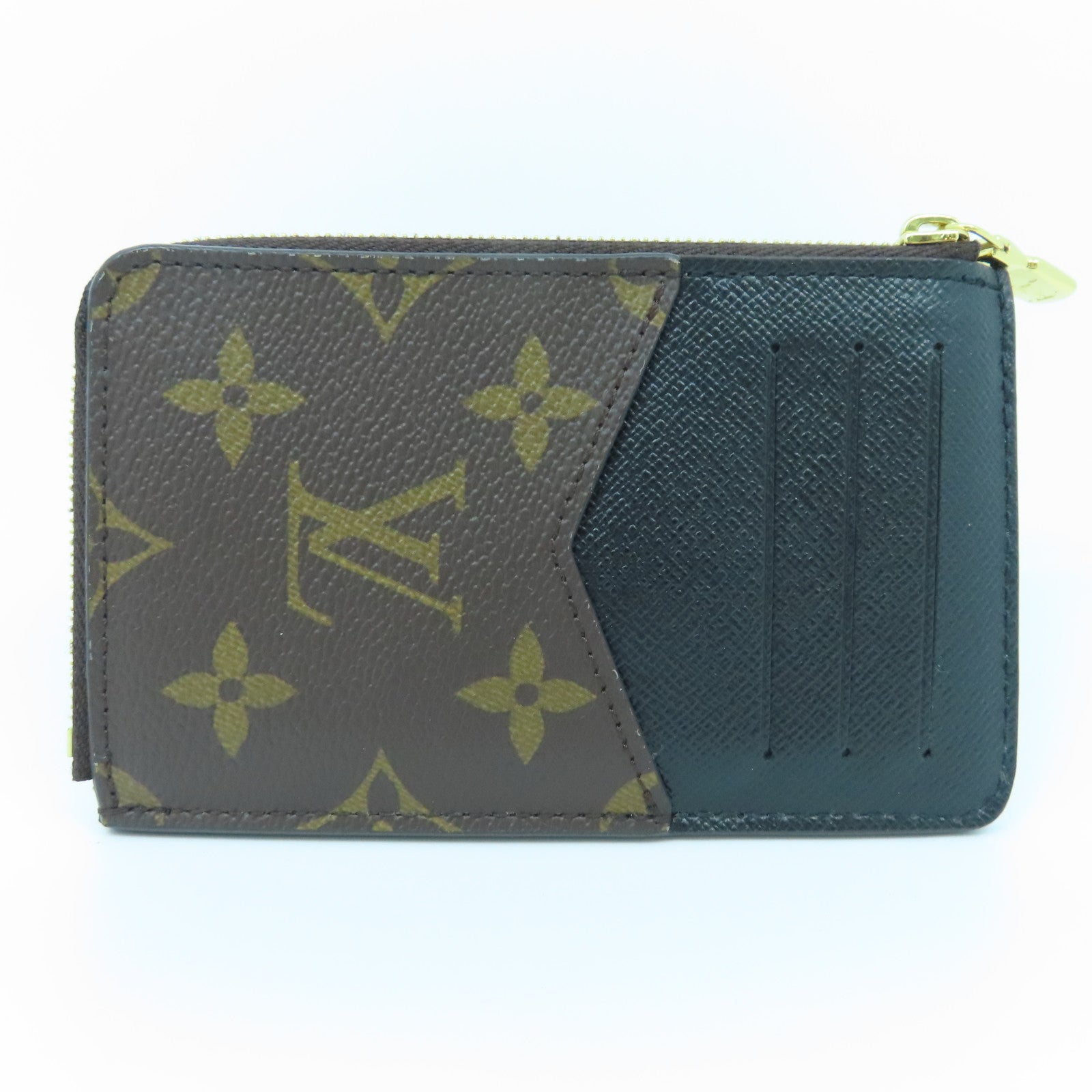 LOUIS VUITTON Monogram Recto Verso金扣卡片套啡色