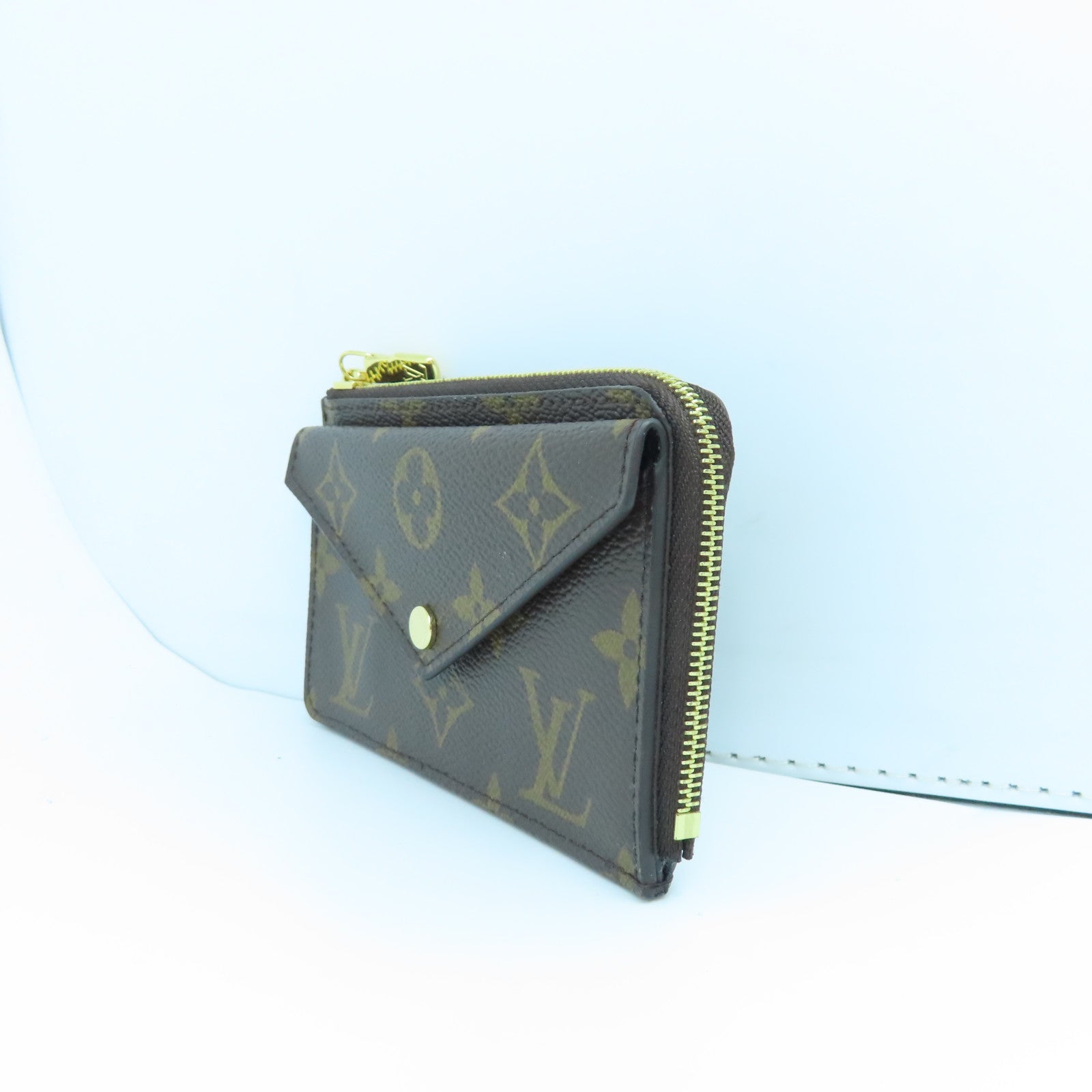 LOUIS VUITTON Monogram Recto Verso金扣卡片套啡色