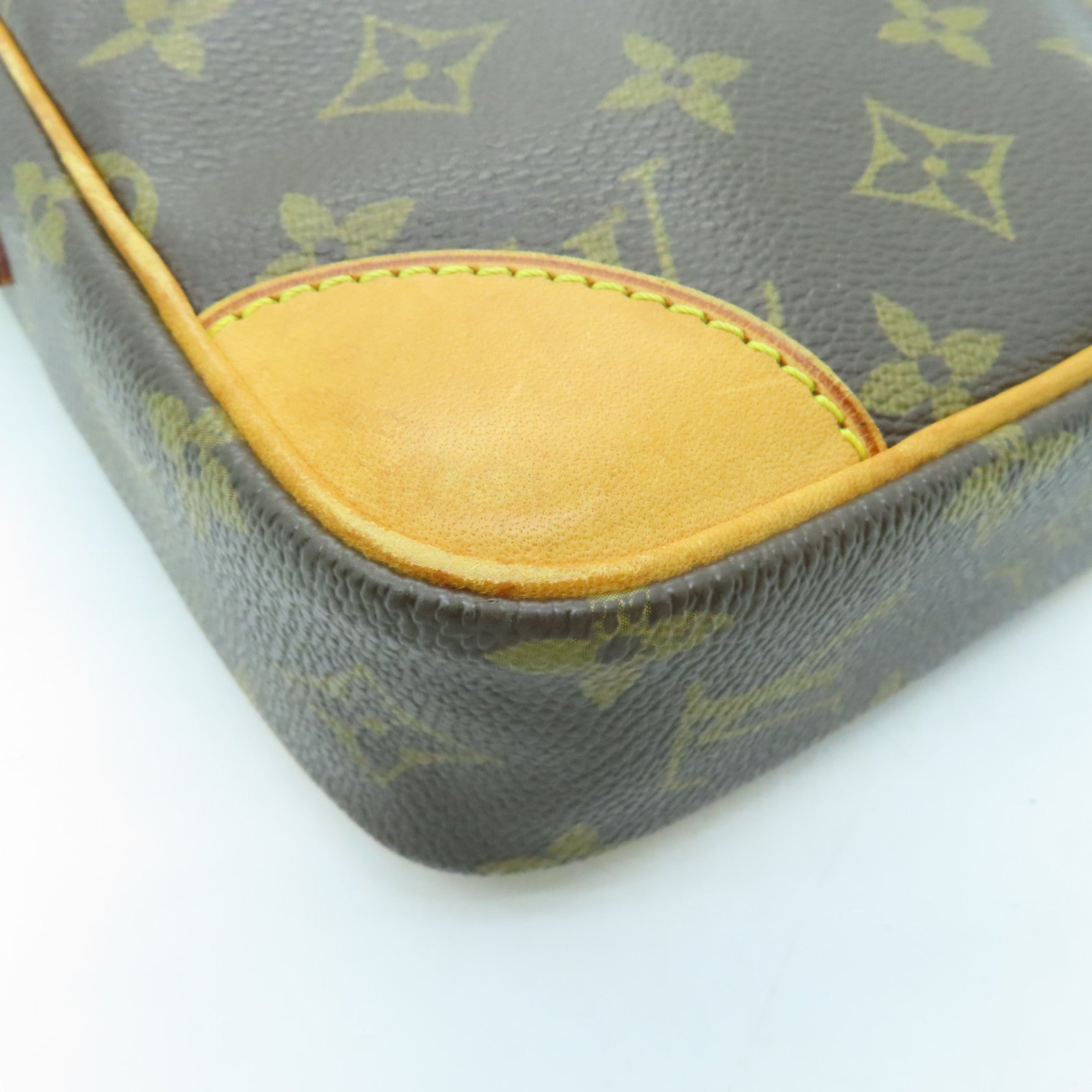 LOUIS VUITTON Monogram Danube Gold Buckle Shoulder Bag Brown