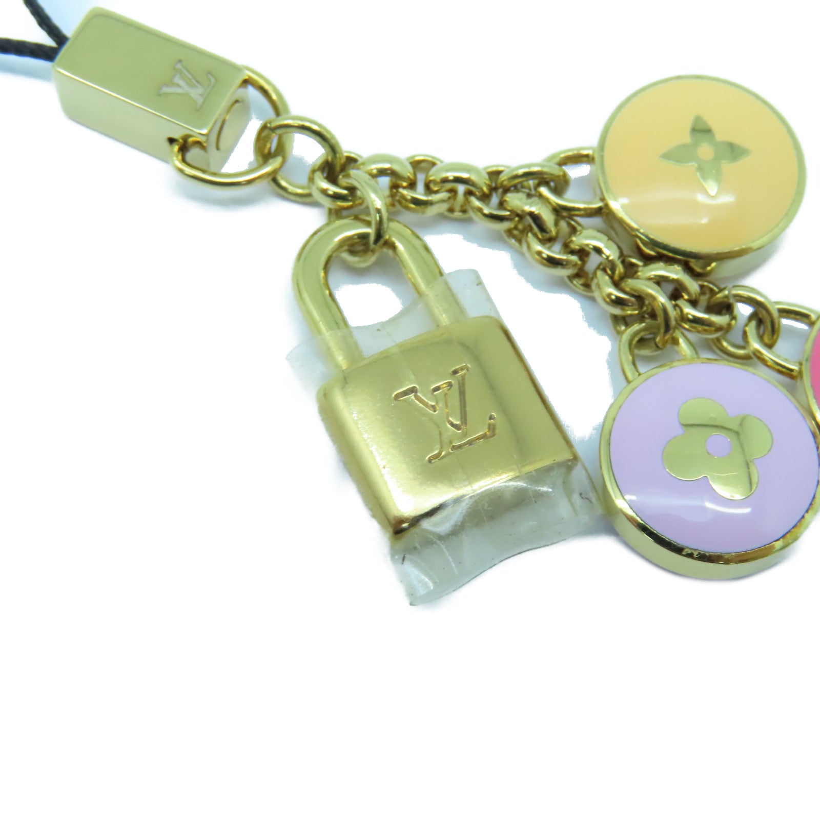 LOUIS VUITTON PVC/金屬Phone Charm電話繩金色/彩色