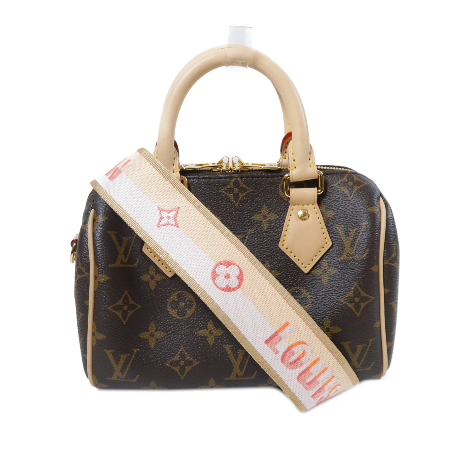 LOUIS VUITTON Monogram Speedy Bandouliere 20金扣手挽肩背兩用袋啡色