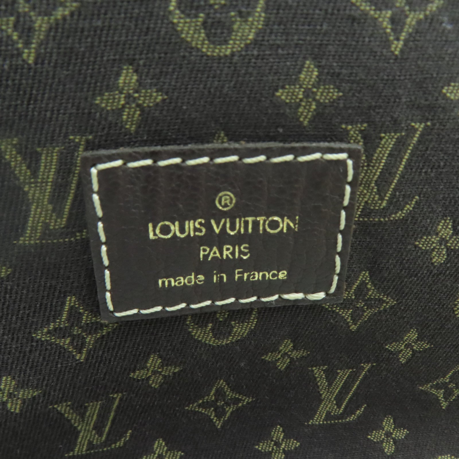 LOUIS VUITTON Monogram Mini Lin Saumur 30 Gold Buckle Shoulder Bag Brown