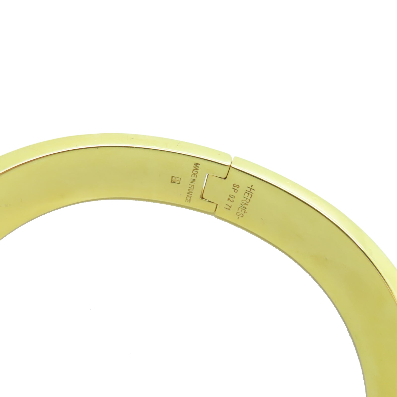 HERMES 金属Clic-Clac H Bracelet紫色/金色