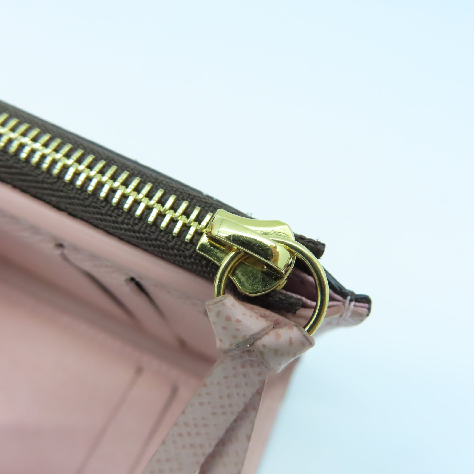 LOUIS VUITTON Monogram Victorine金扣錢包啡色/粉紅色