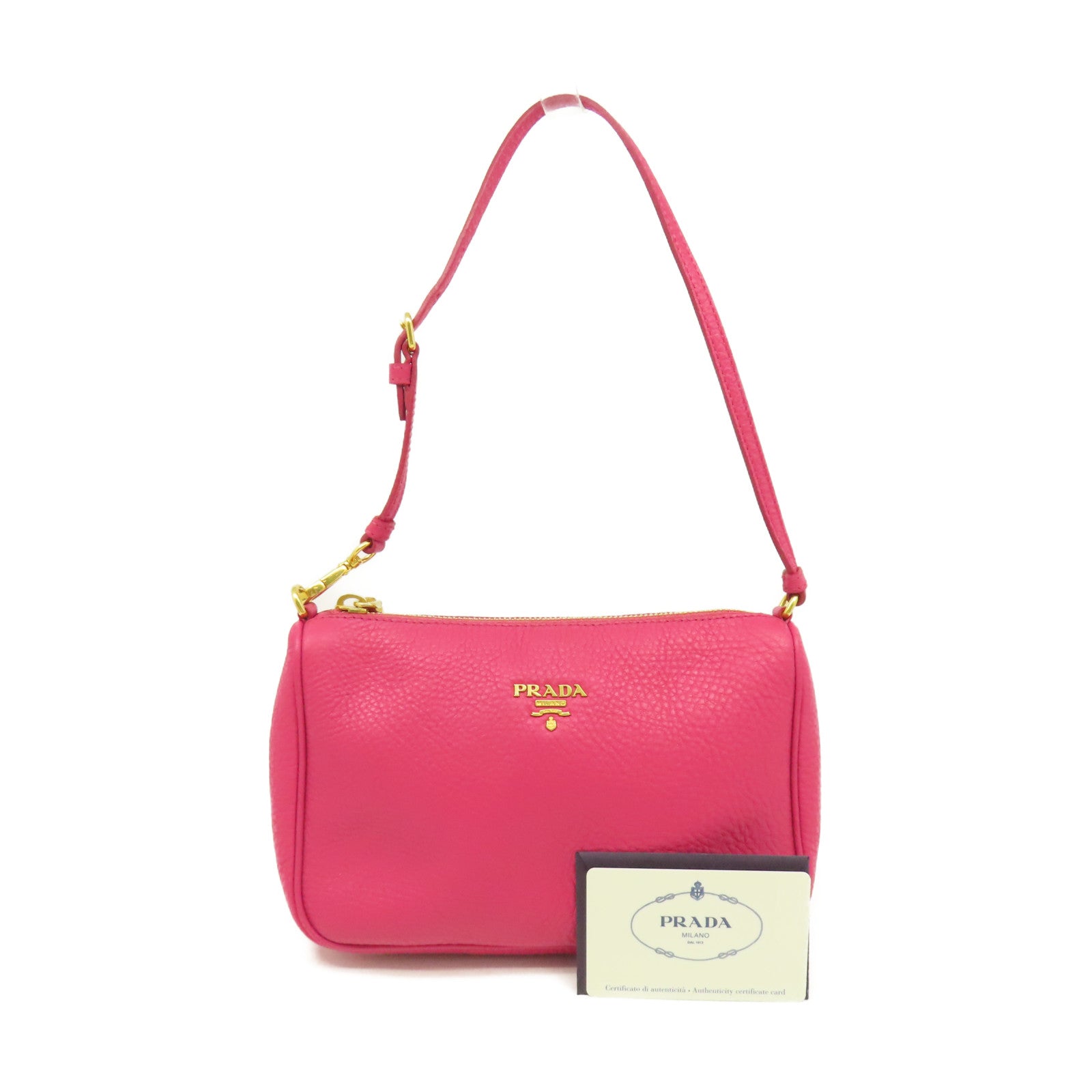 PRADA 牛皮皮革Hand Bag手挽袋粉紅色