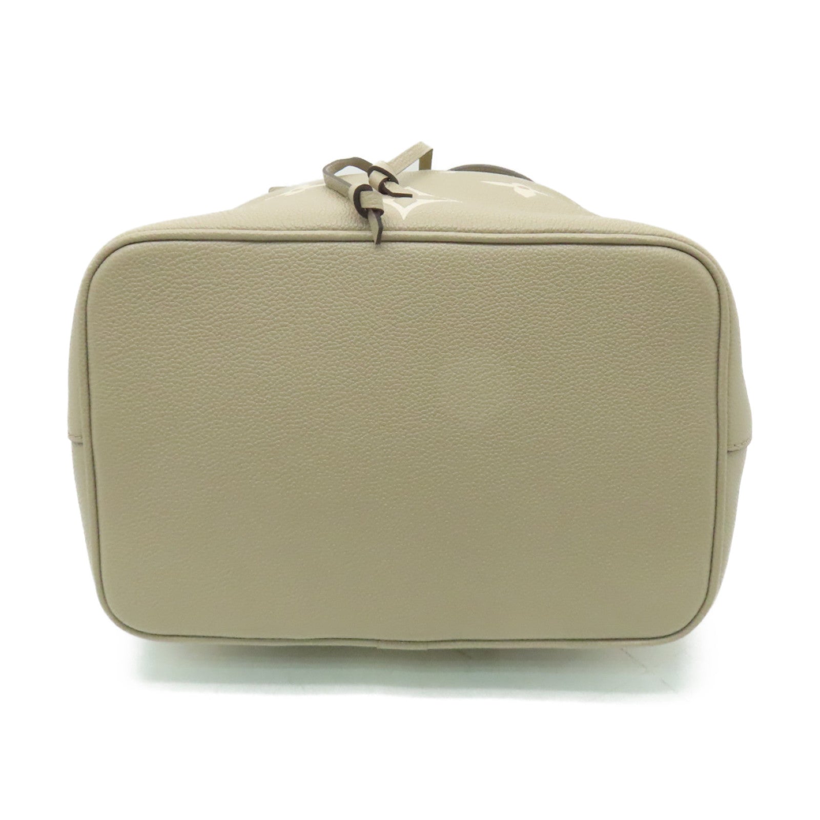 LOUIS VUITTON Monogram Empreinte Neo Noe MM金扣手挽肩背兩用袋奶油色