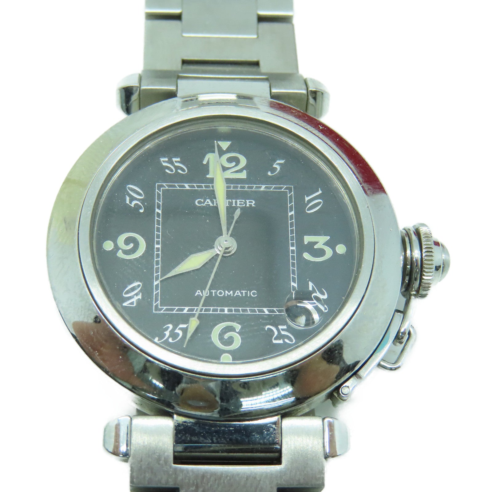 CARTIER Pasha C不锈钢手表自动机芯黑色