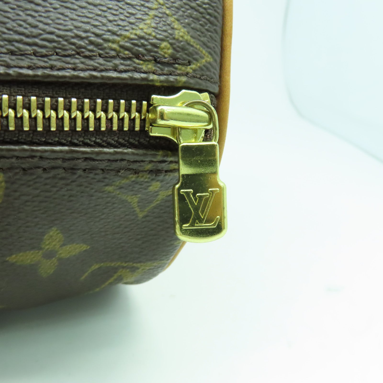LOUIS VUITTON Monogram Papillon PM金扣肩背袋啡色