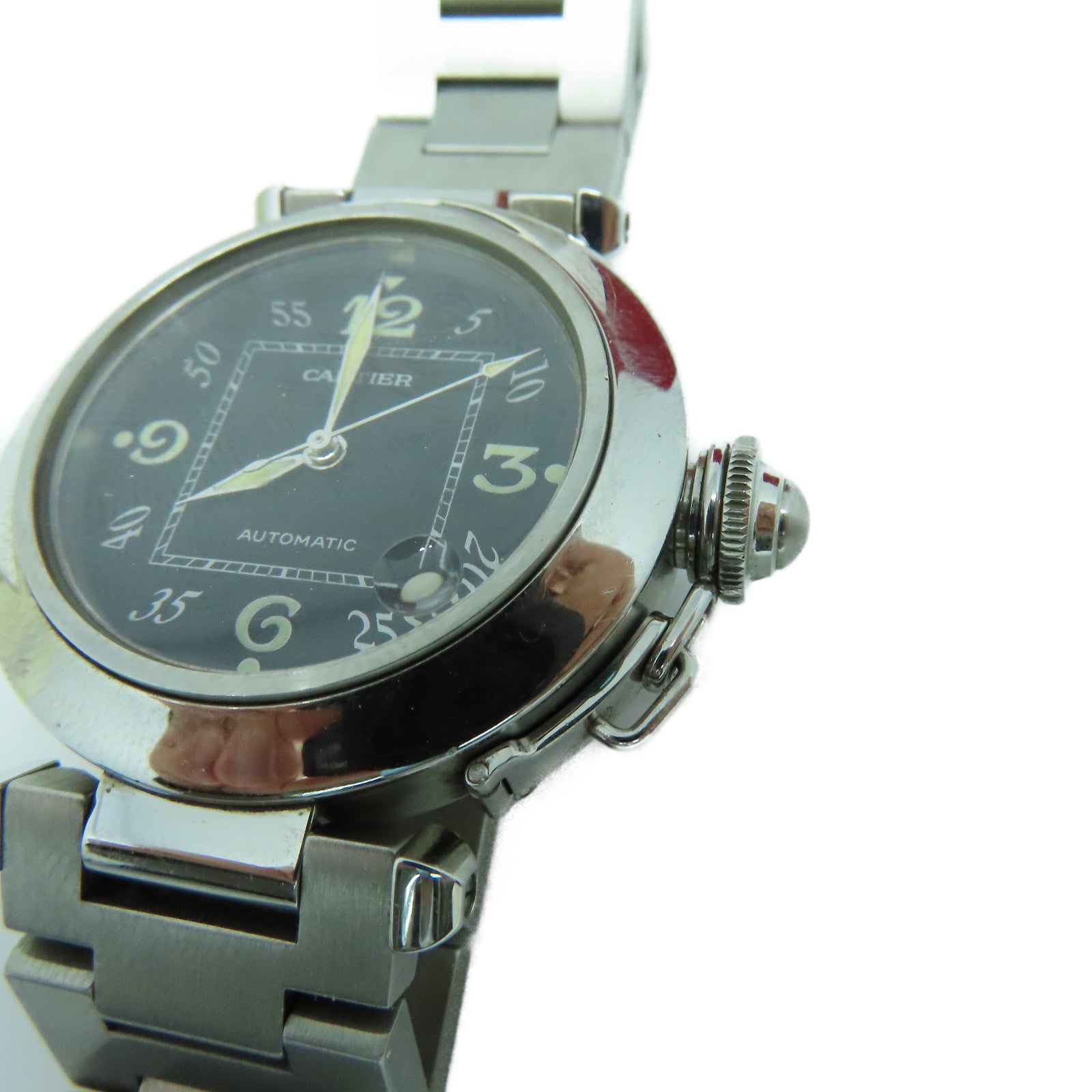 CARTIER Pasha C不锈钢手表自动机芯黑色
