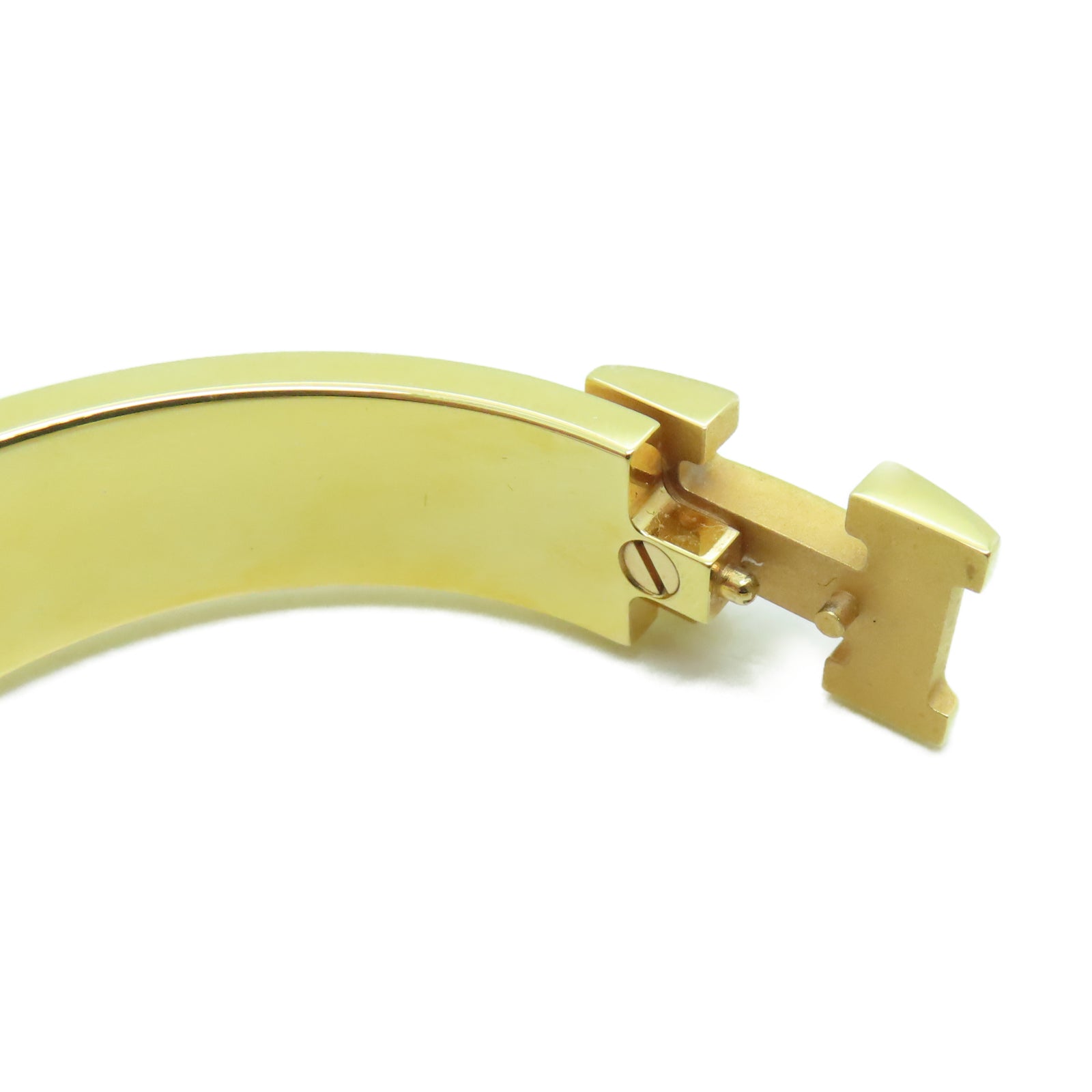 HERMES 金属Clic-Clac H Bracelet紫色/金色