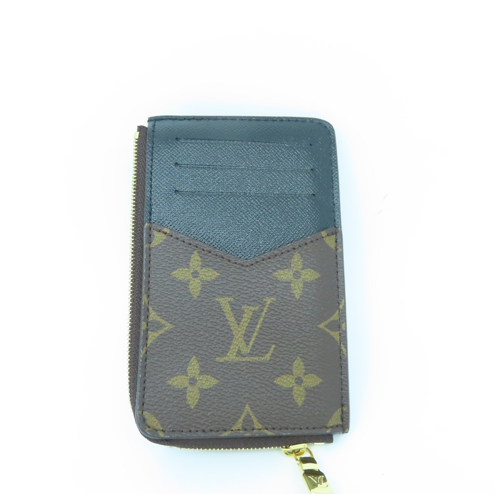 LOUIS VUITTON Monogram Recto Verso金扣卡片套啡色