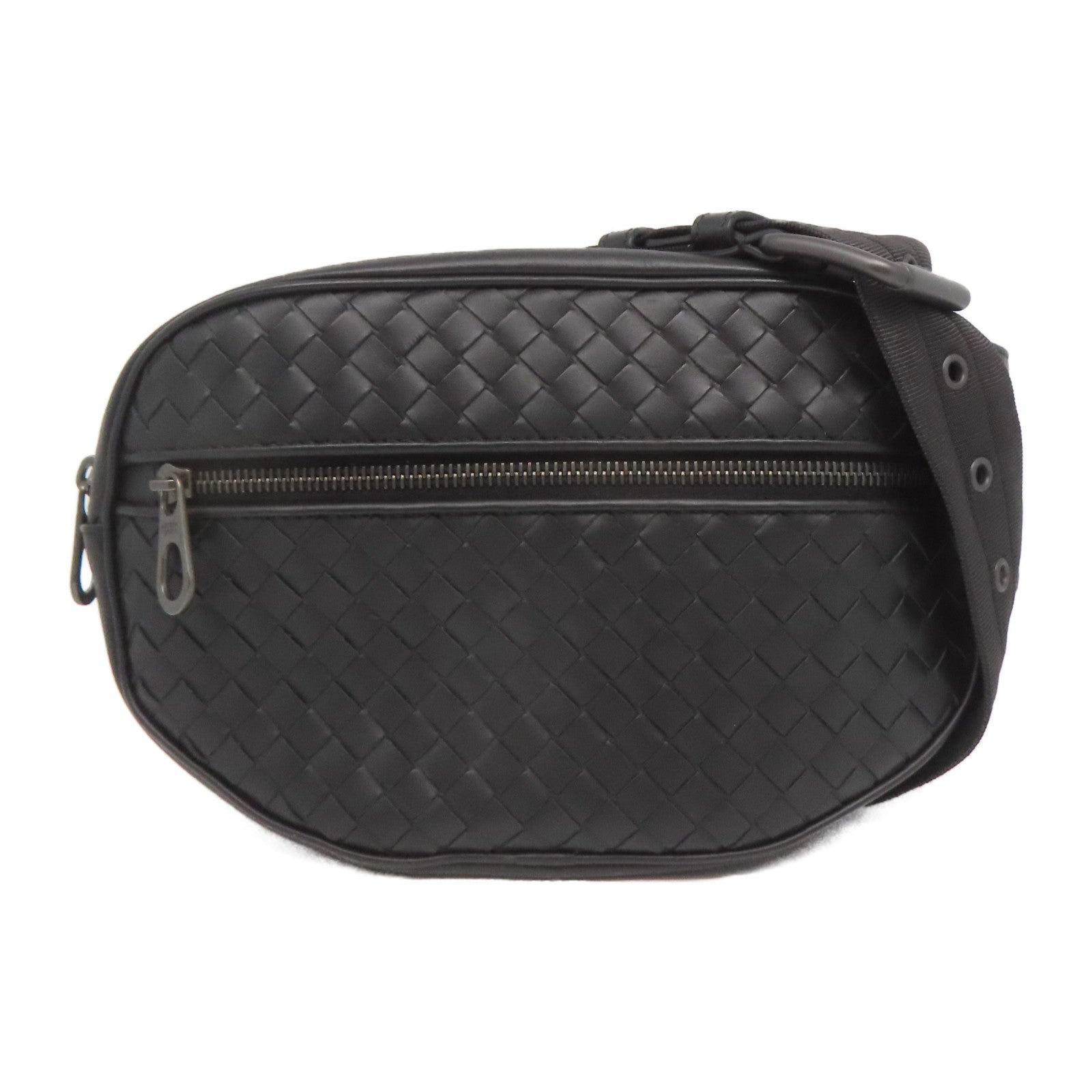 BOTTEGA VENETA 織紋牛皮皮革Waist Bag腰包黑色