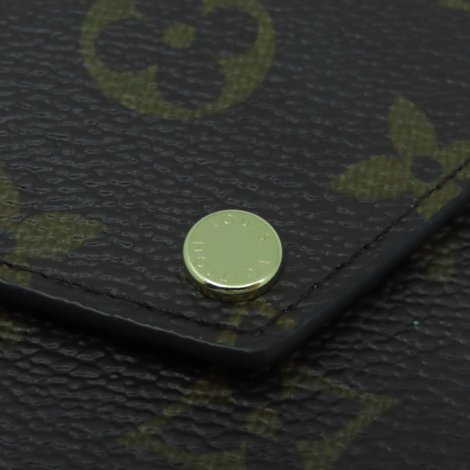 LOUIS VUITTON Monogram Recto Verso金扣卡片套啡色