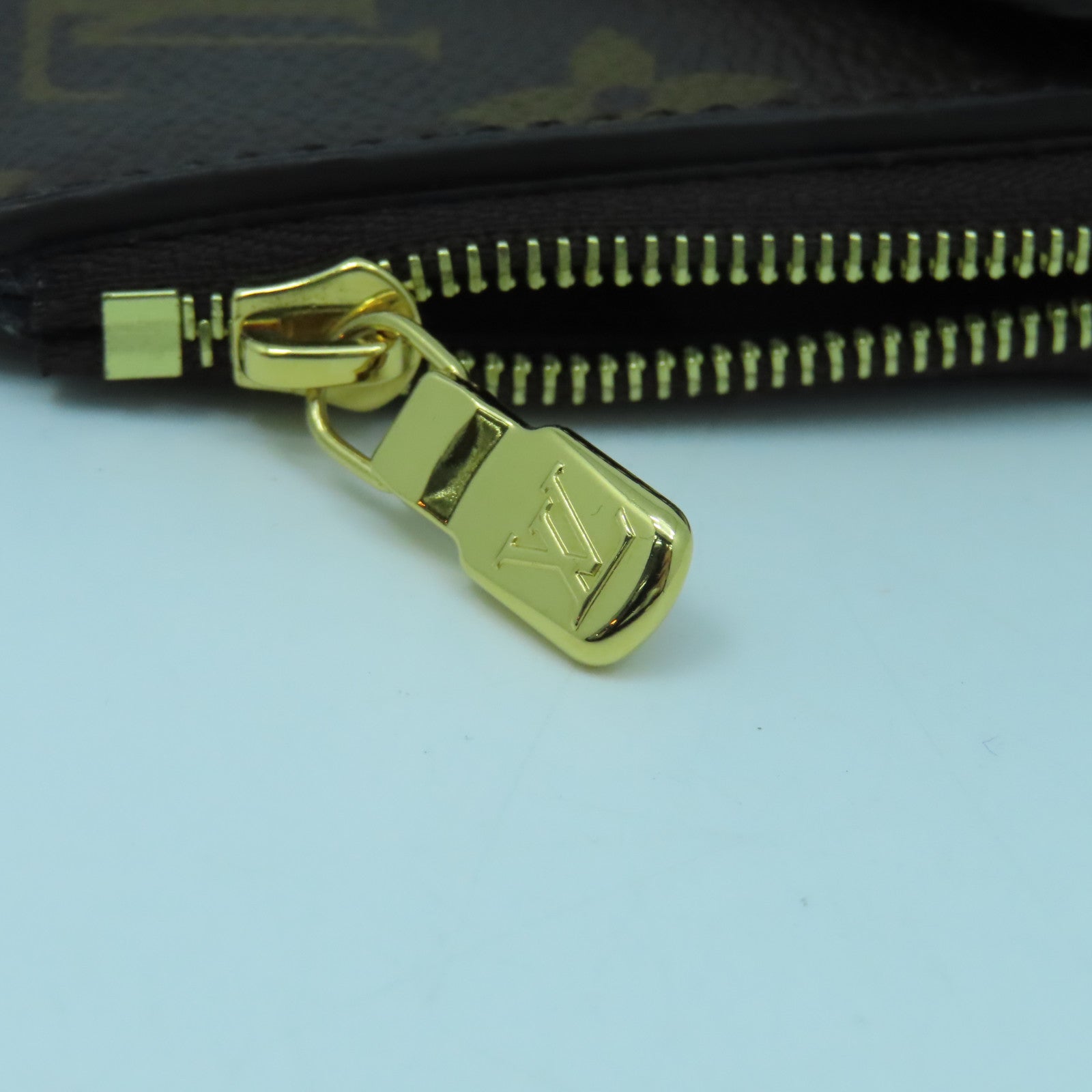 LOUIS VUITTON Monogram Recto Verso金扣卡片套啡色