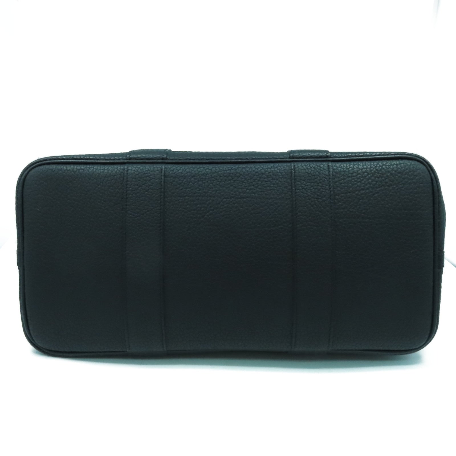 HERMES Country皮革Garden Party PM銀扣手挽袋Noir黑色