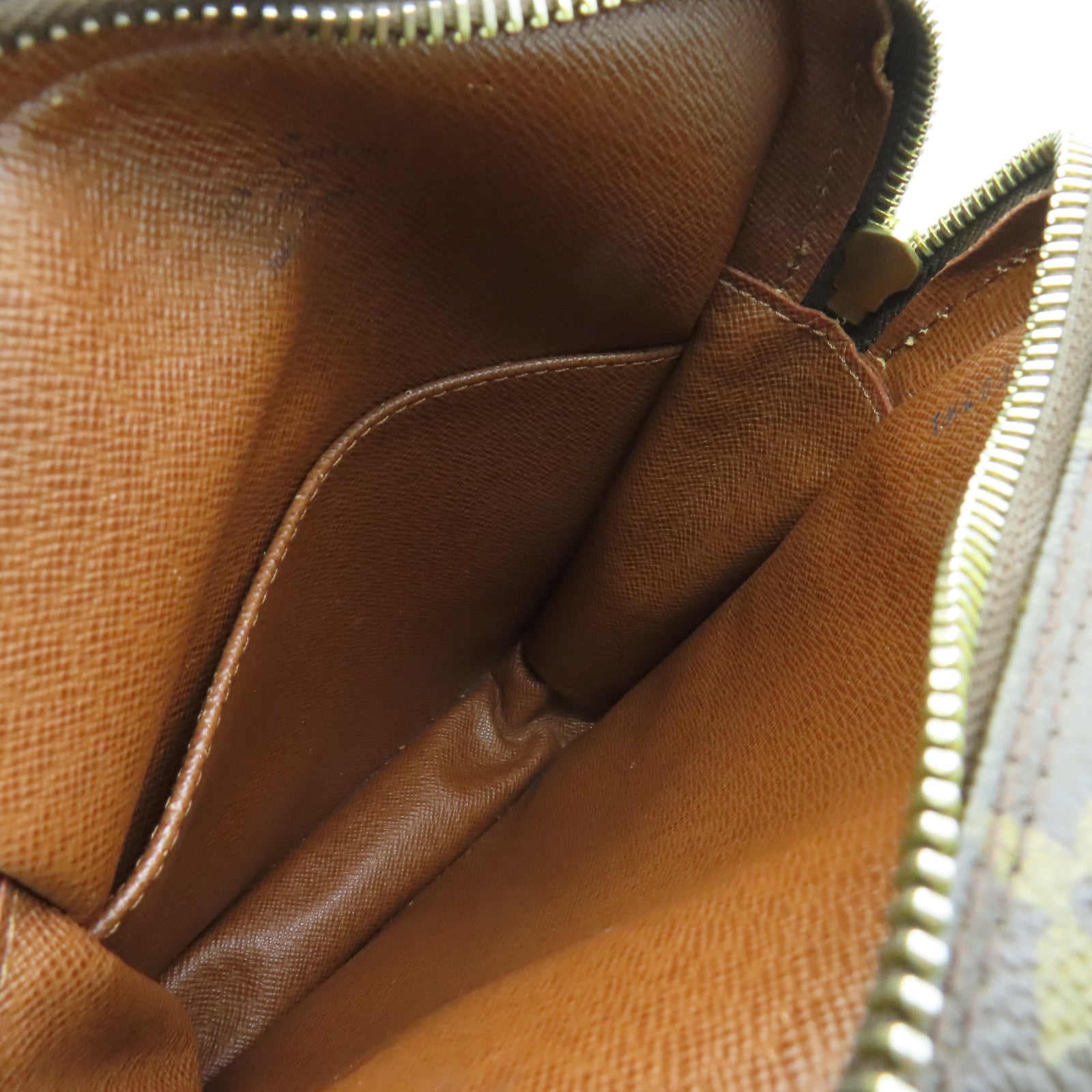 LOUIS VUITTON Monogram Danube Gold Buckle Shoulder Bag Brown