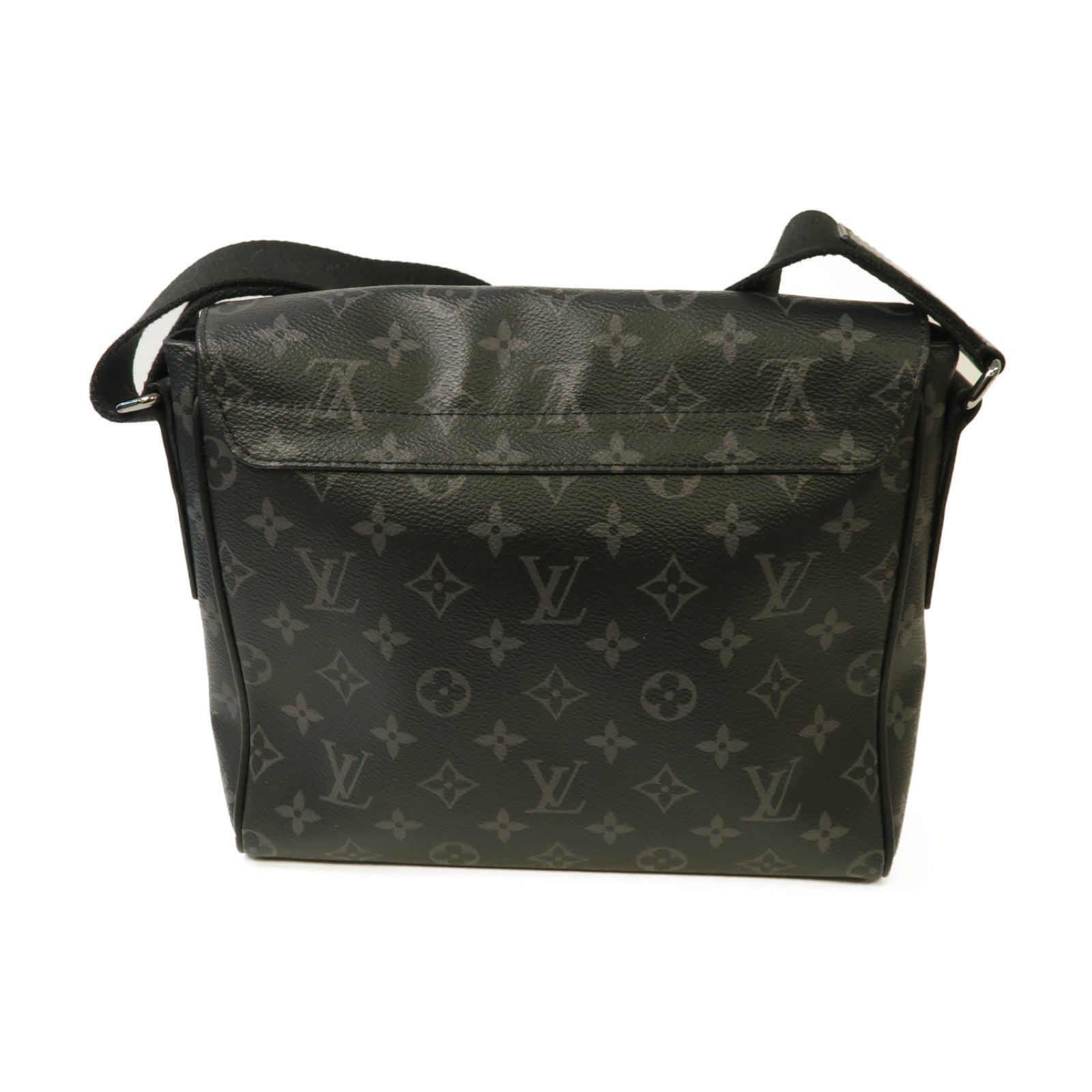 LOUIS VUITTON Monogram Eclipse District PM銀扣肩背袋黑色
