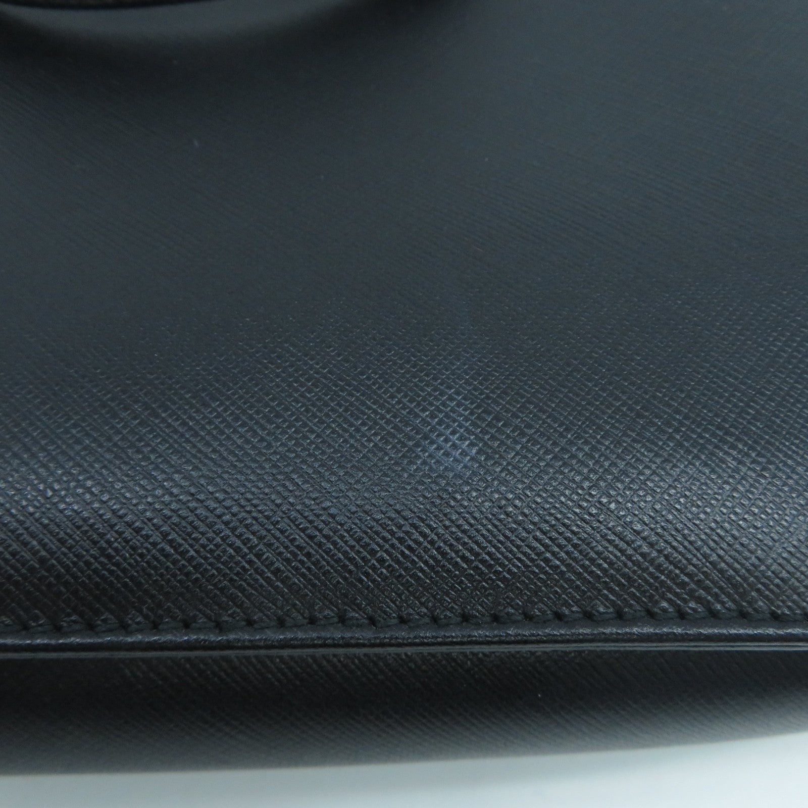 Salvatore Ferragamo 牛皮皮革2 Way Shoulder Bag銀扣手挽肩背兩用袋黑色