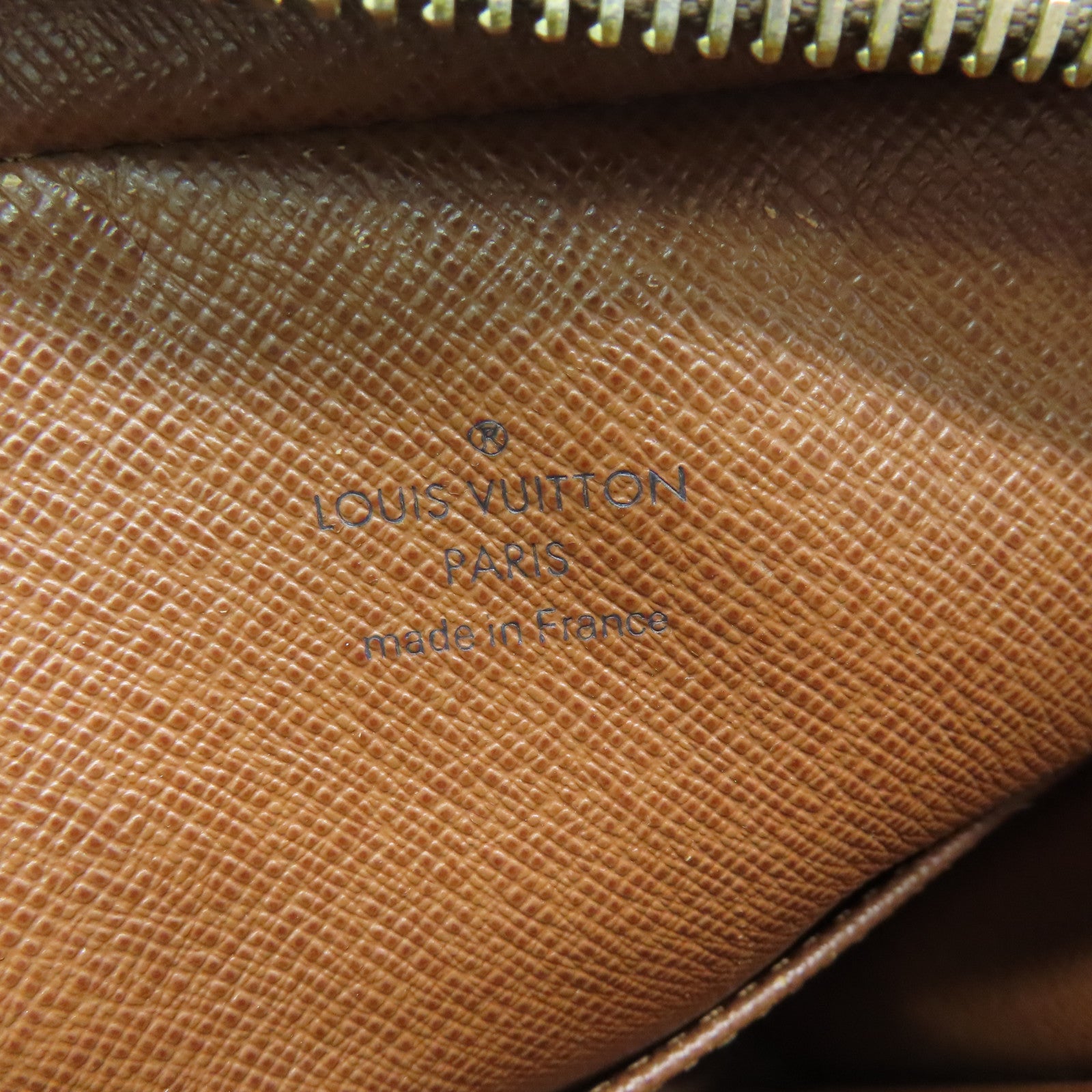 LOUIS VUITTON Monogram Danube Gold Buckle Shoulder Bag Brown