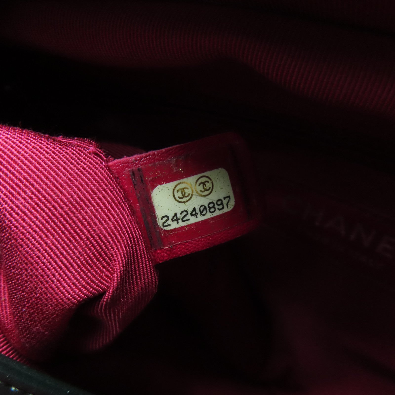 CHANEL 【激減優惠】菱格牛皮皮革Gabrielle金扣/銀扣鏈帶肩背袋綠色