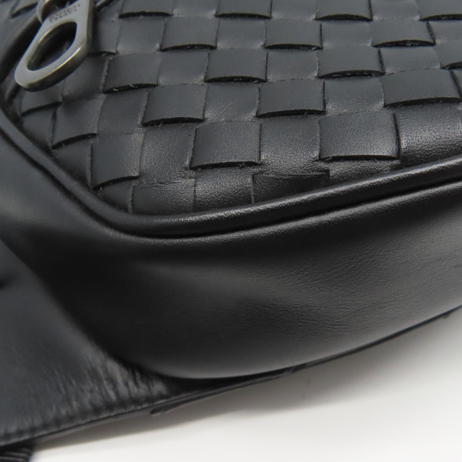BOTTEGA VENETA 織紋牛皮皮革Waist Bag腰包黑色