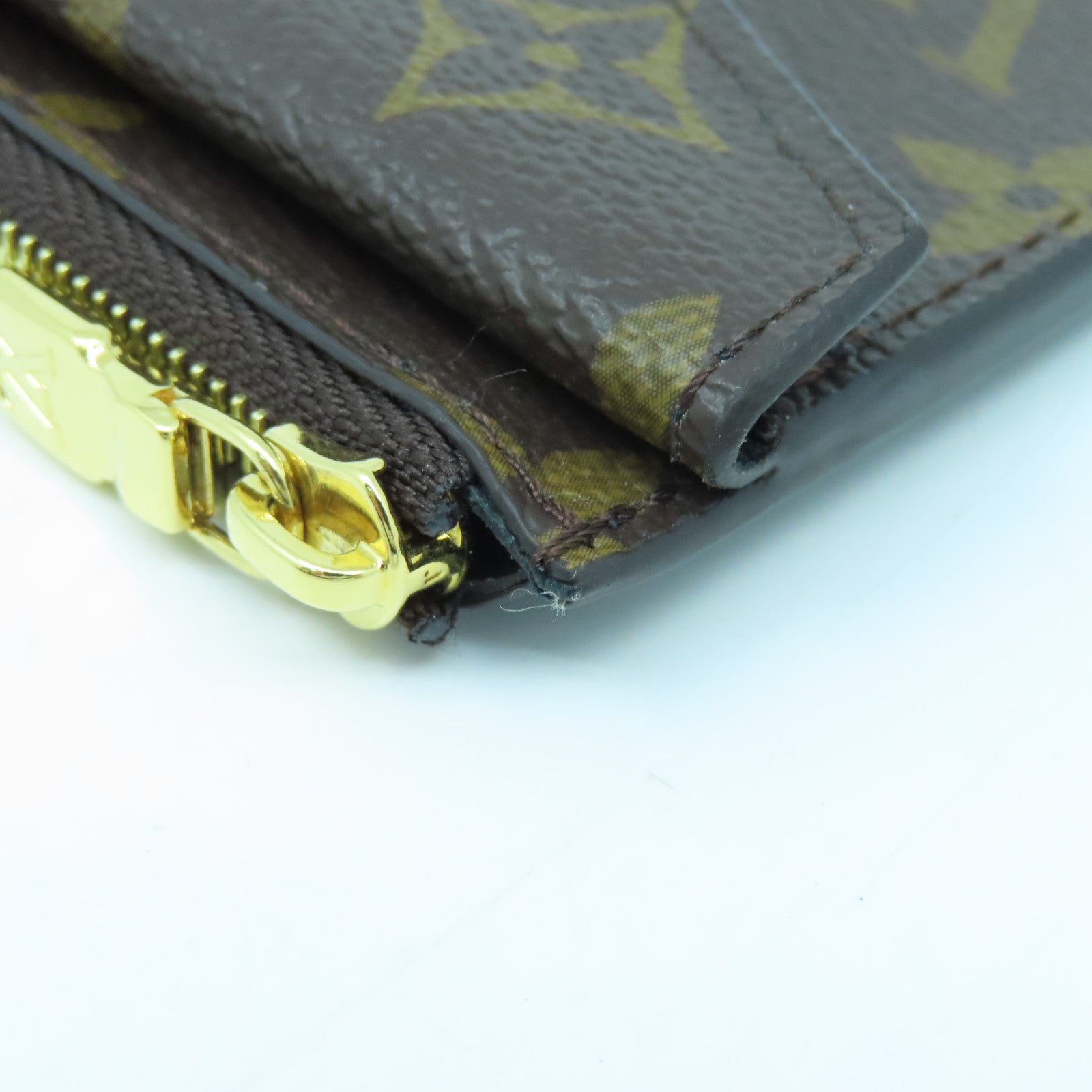 LOUIS VUITTON Monogram Recto Verso金扣卡片套啡色