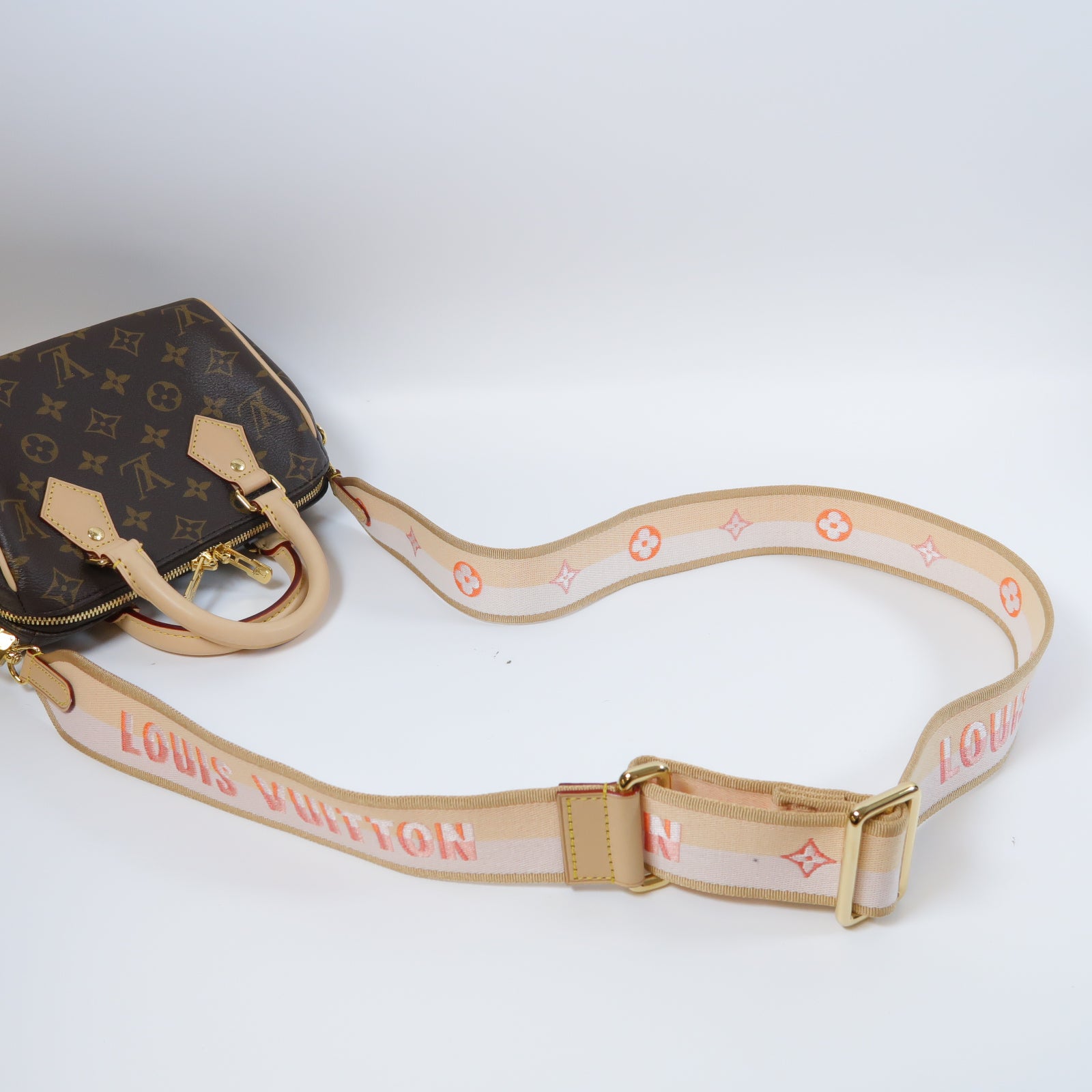 LOUIS VUITTON Monogram Speedy Bandouliere 20金扣手挽肩背兩用袋啡色