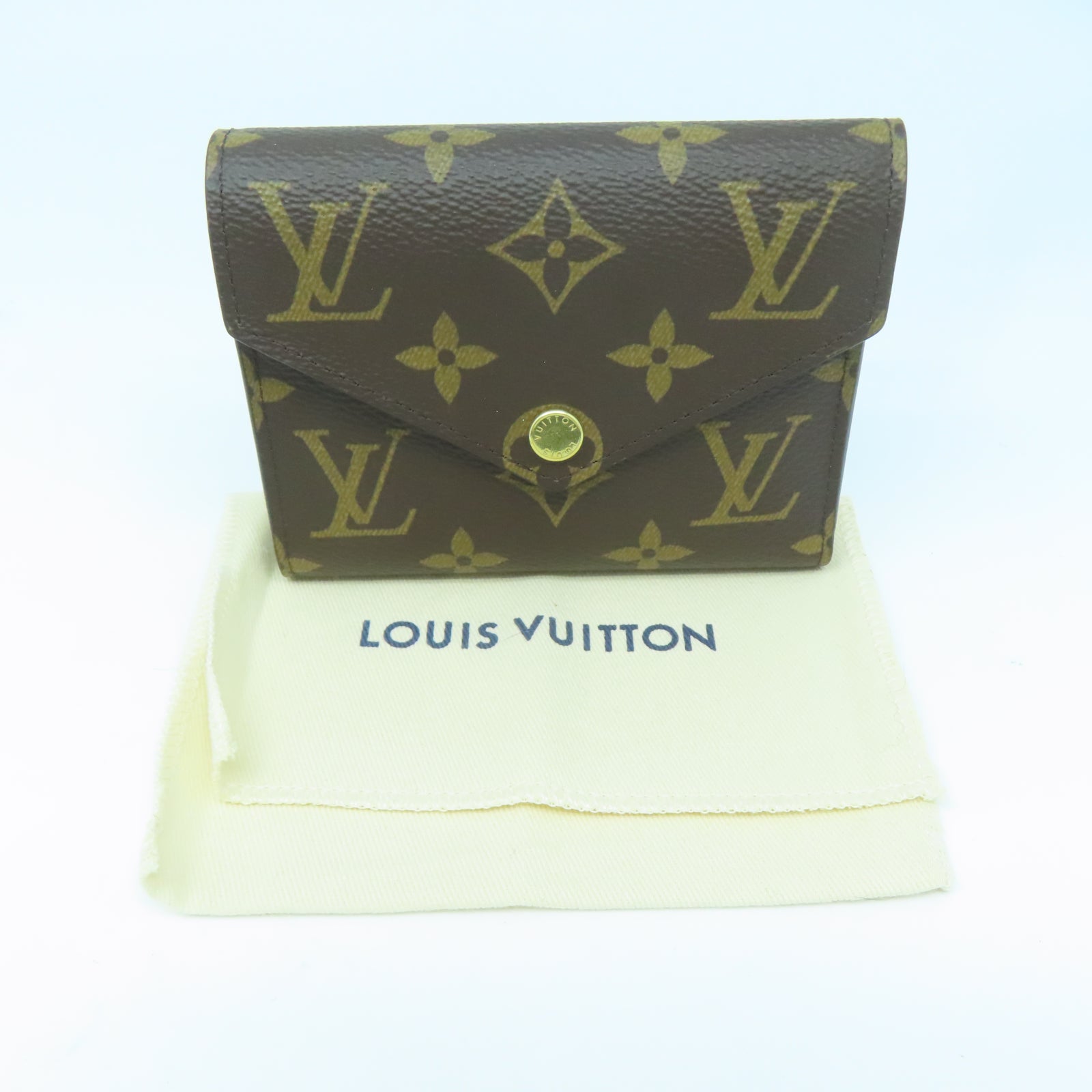 LOUIS VUITTON Monogram Victorine Wallet金扣錢包棕色