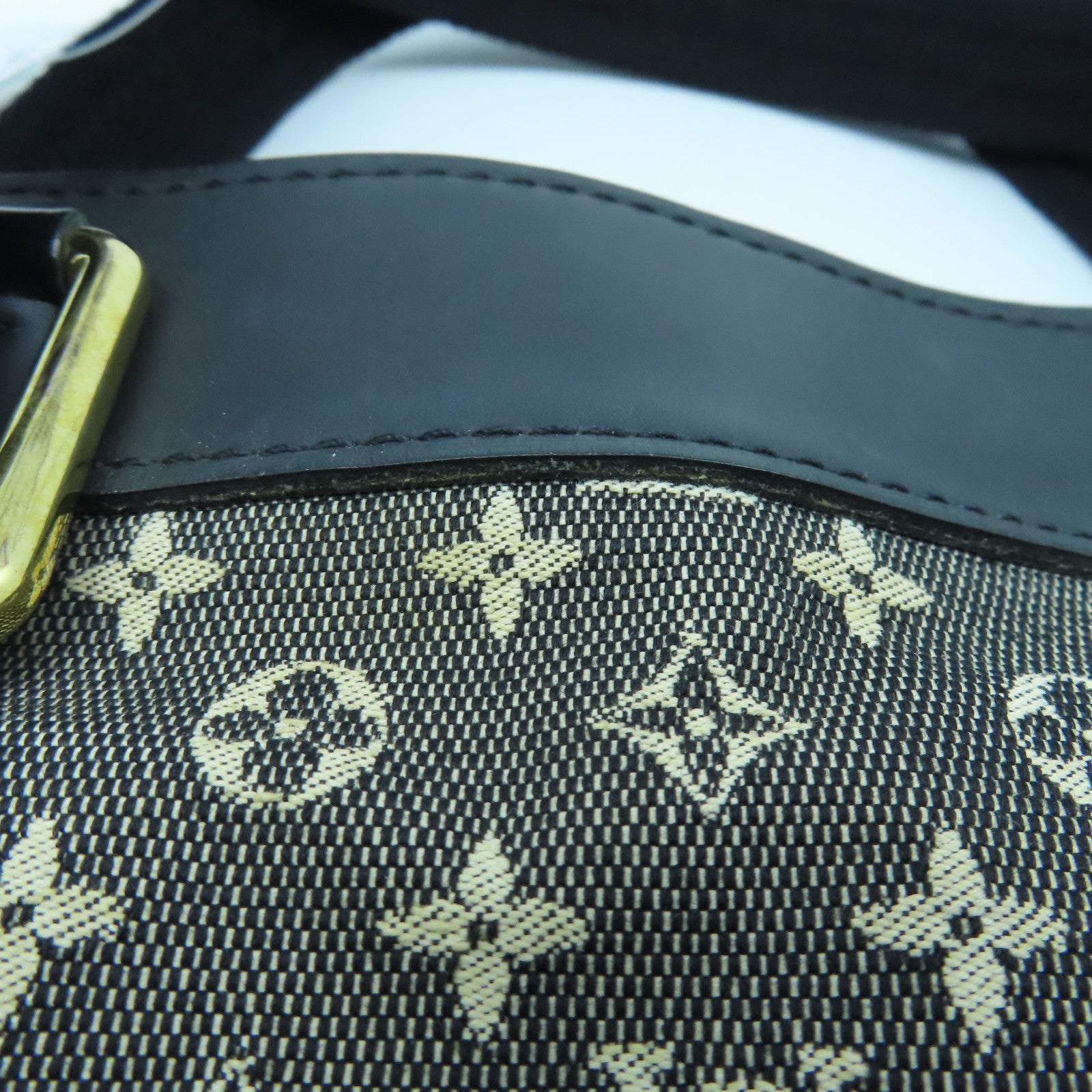 LOUIS VUITTON Monogram Mini Lucille GM金扣手挽袋黑色