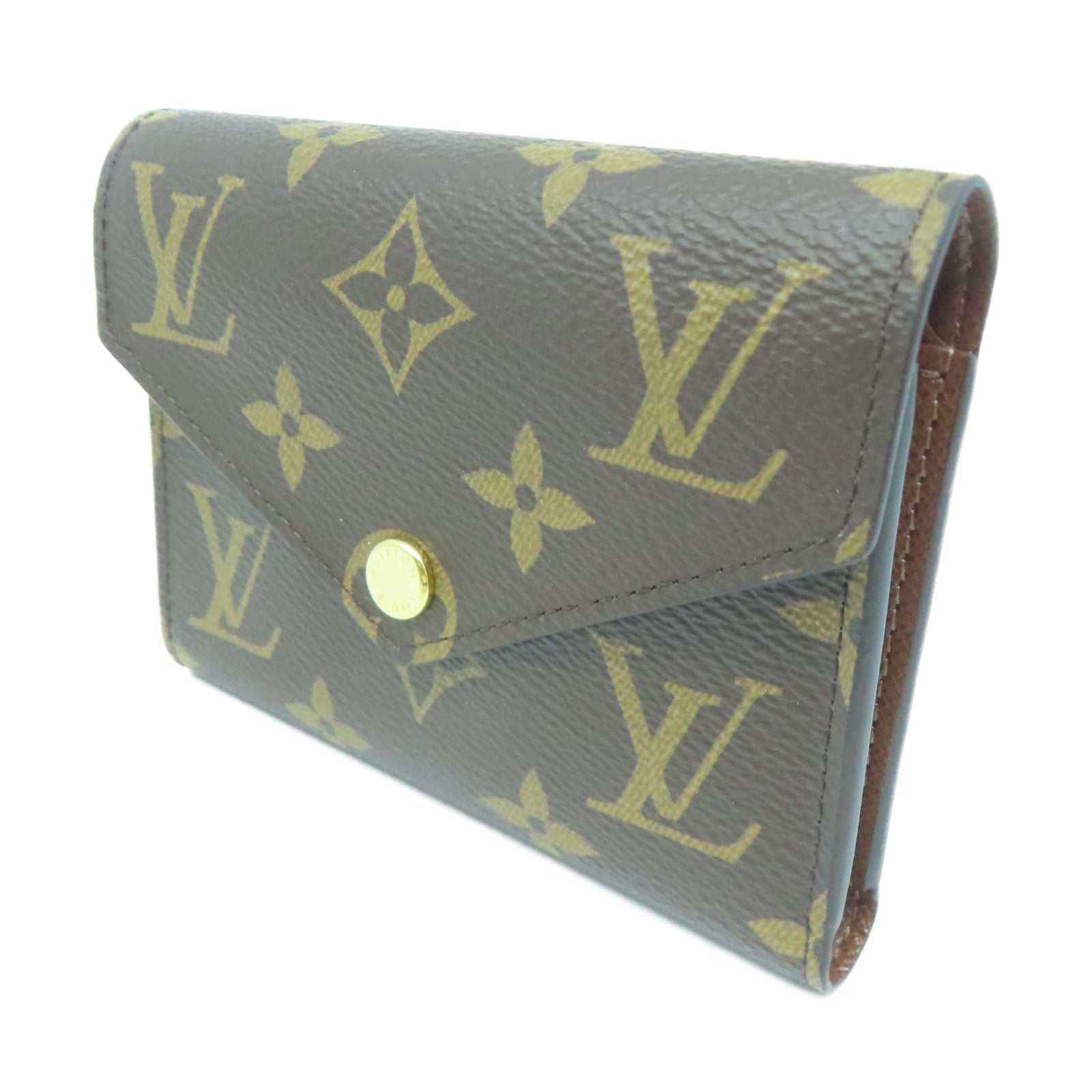 LOUIS VUITTON Monogram Victorine Wallet金扣錢包棕色
