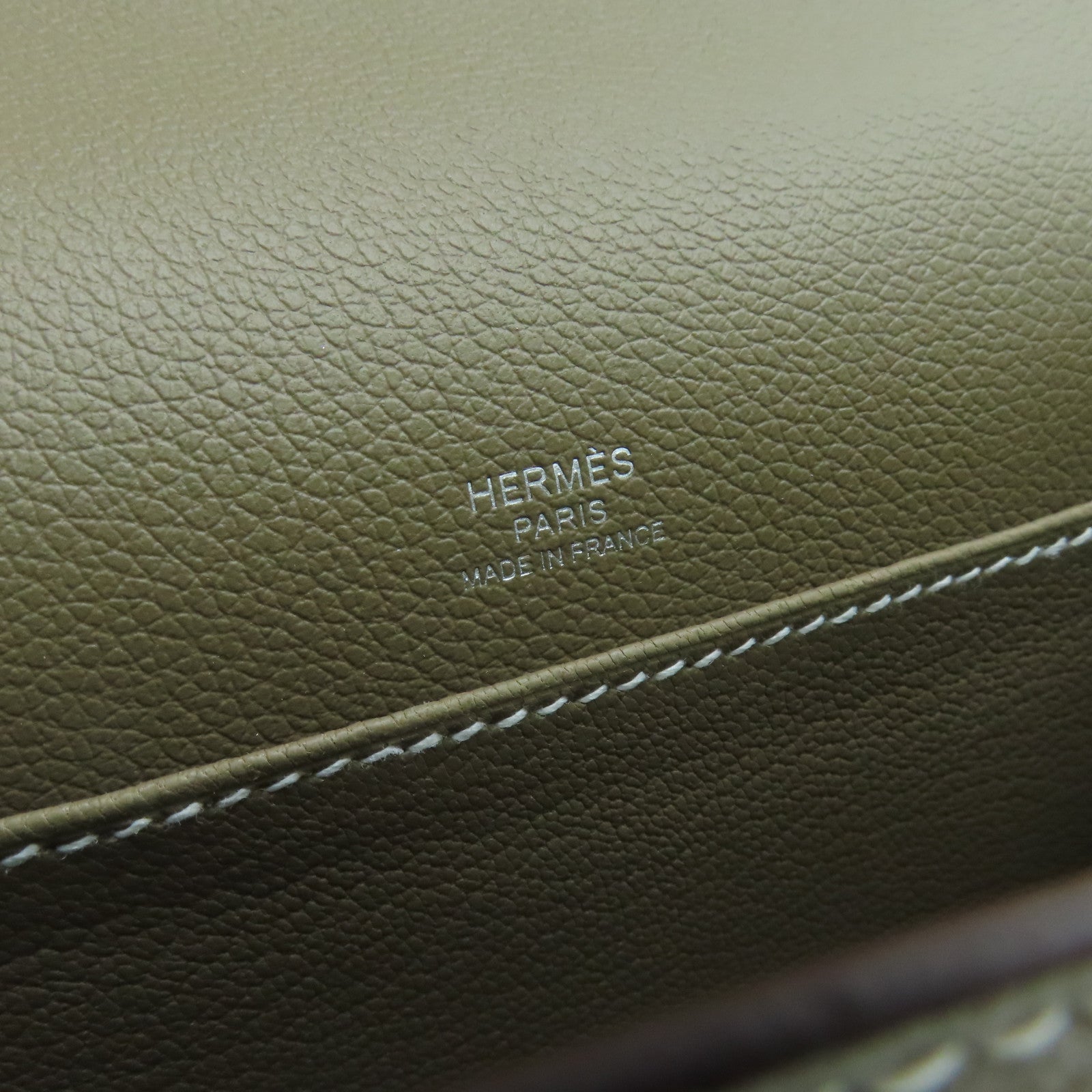 HERMES 【激減優惠】Evercolor皮革Mini Roulis Shoulder Bag銀扣肩背袋大象色