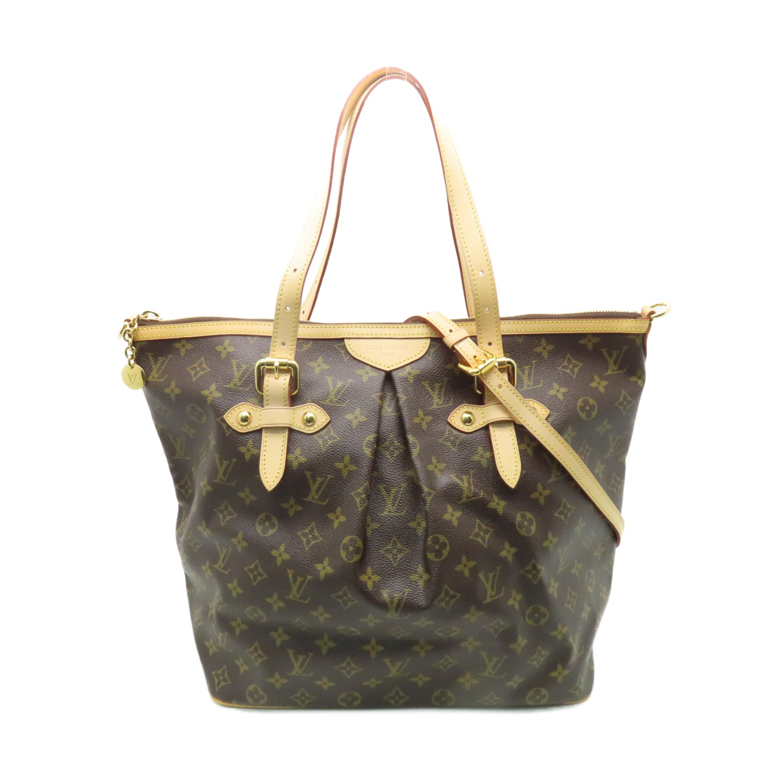 LOUIS VUITTON Monogram Palermo GM金扣手挽肩背兩用袋啡色