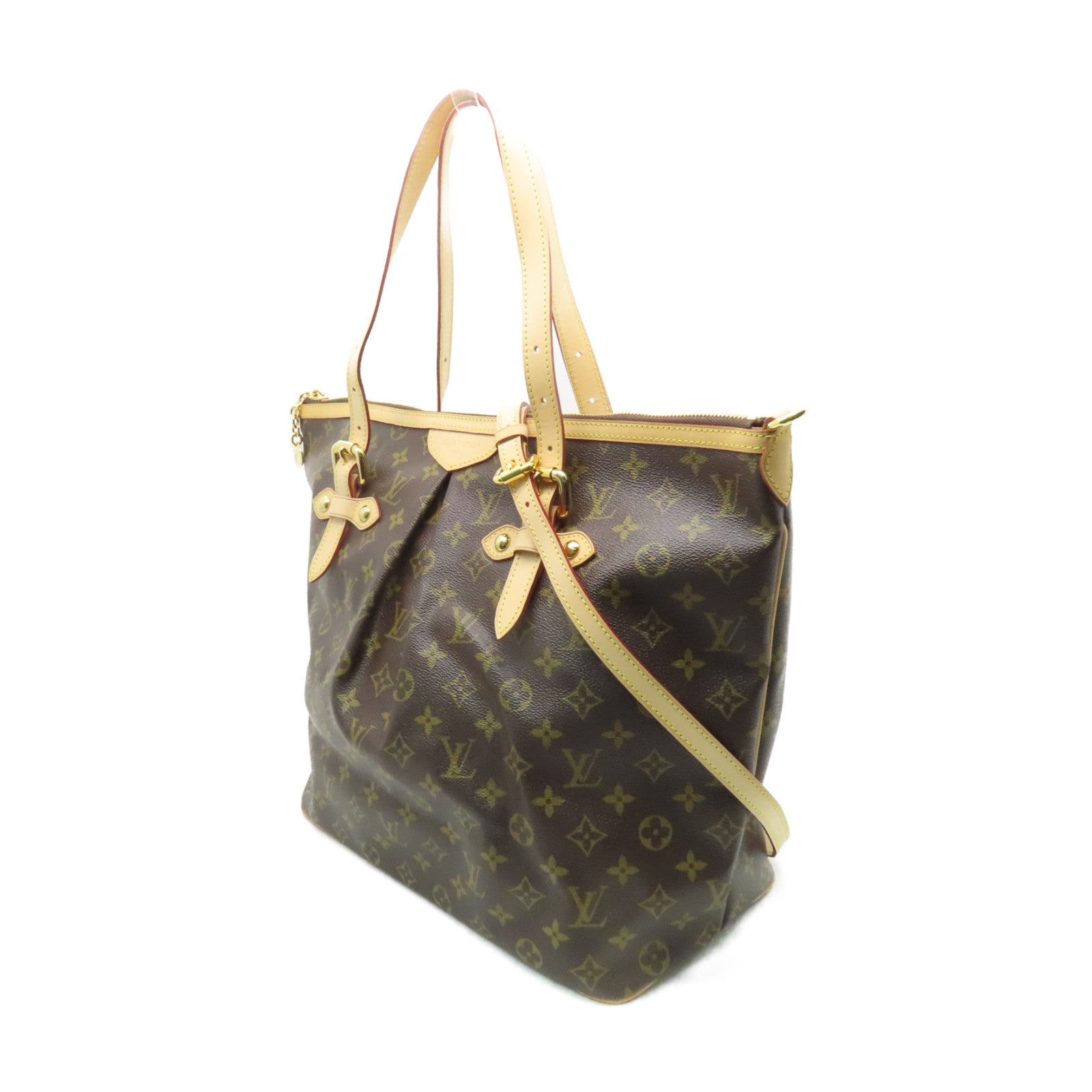 LOUIS VUITTON Monogram Palermo GM金扣手挽肩背兩用袋啡色