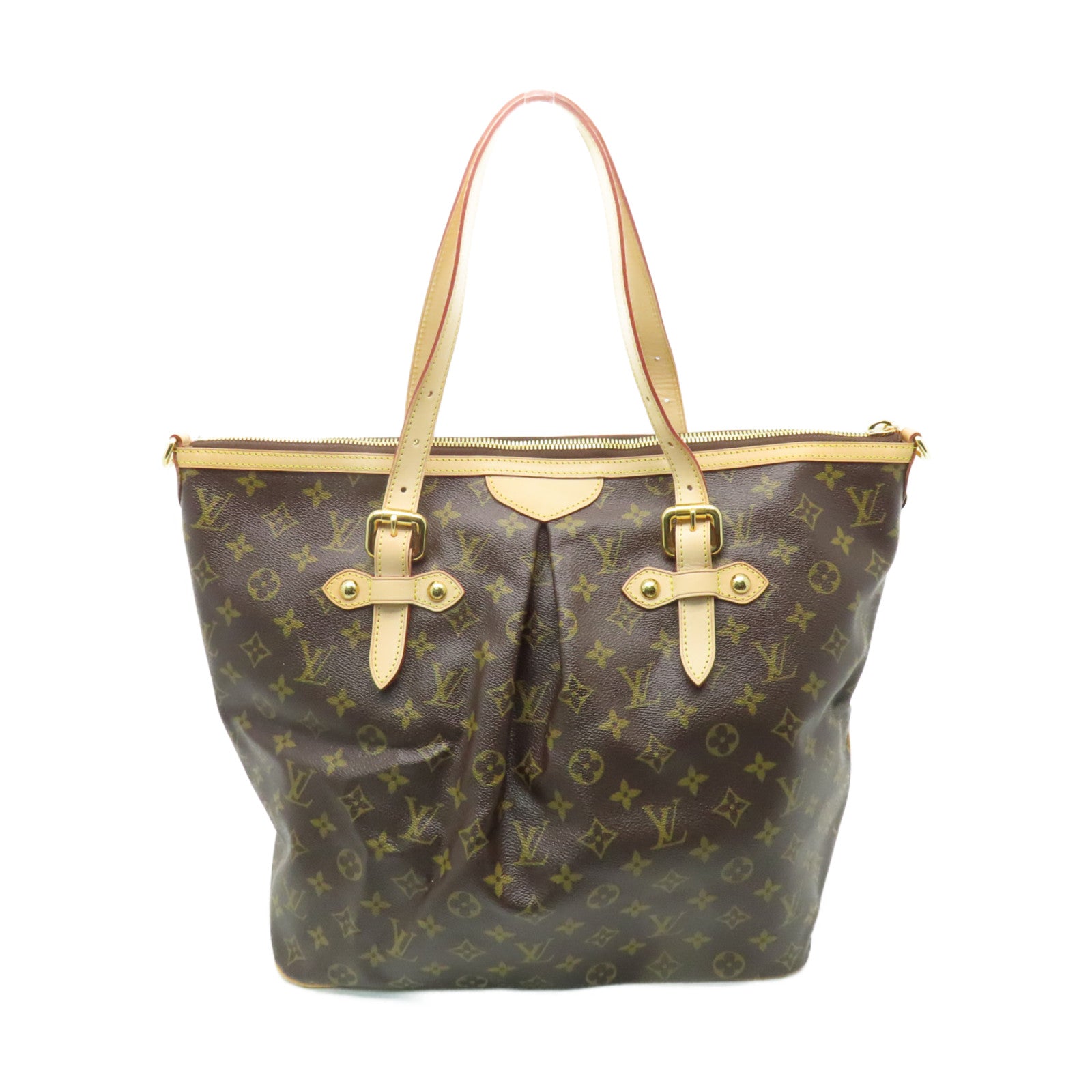 LOUIS VUITTON Monogram Palermo GM金扣手挽肩背兩用袋啡色