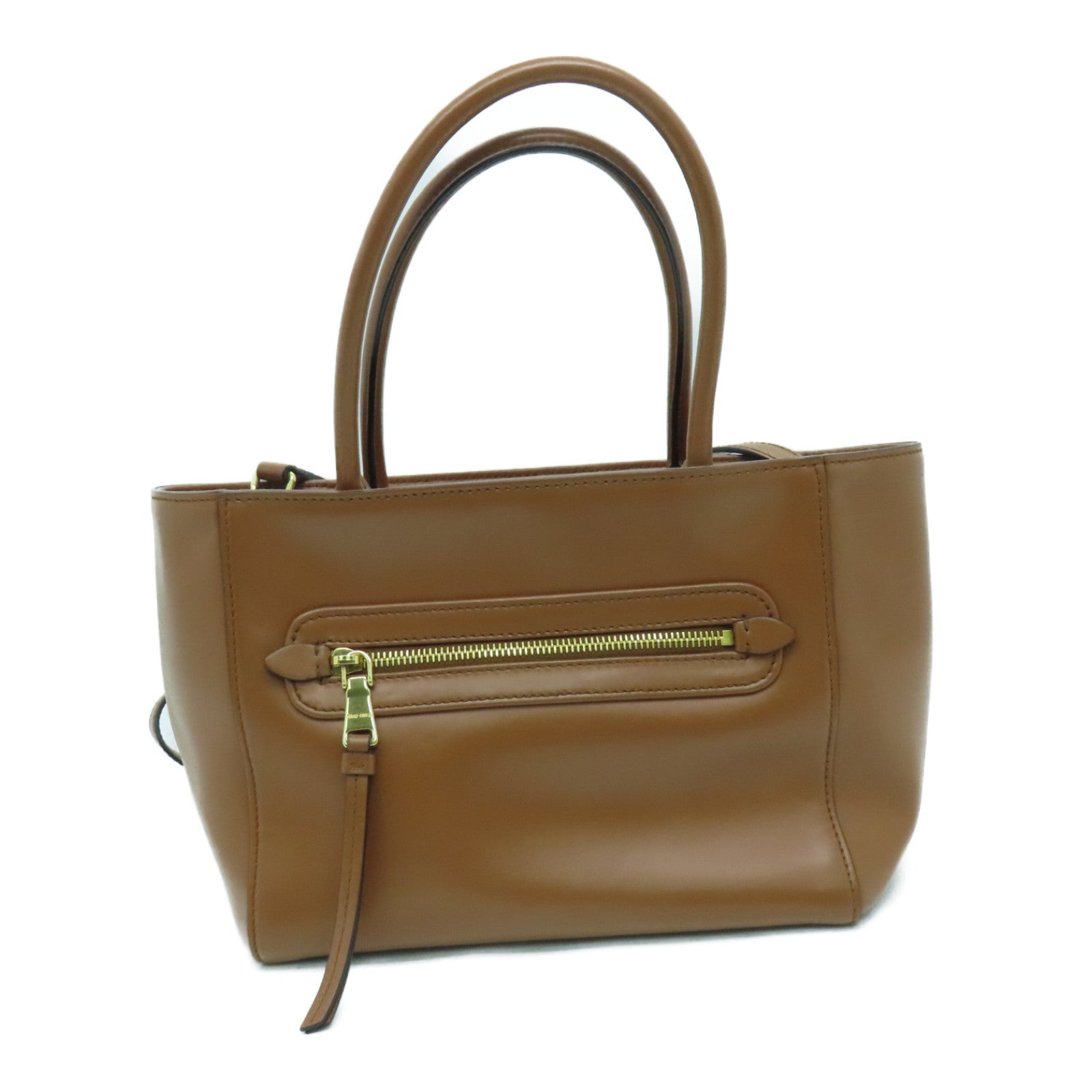 Miu Miu 牛皮皮革2way Shoulder Bag金扣手挽肩背两用袋啡色